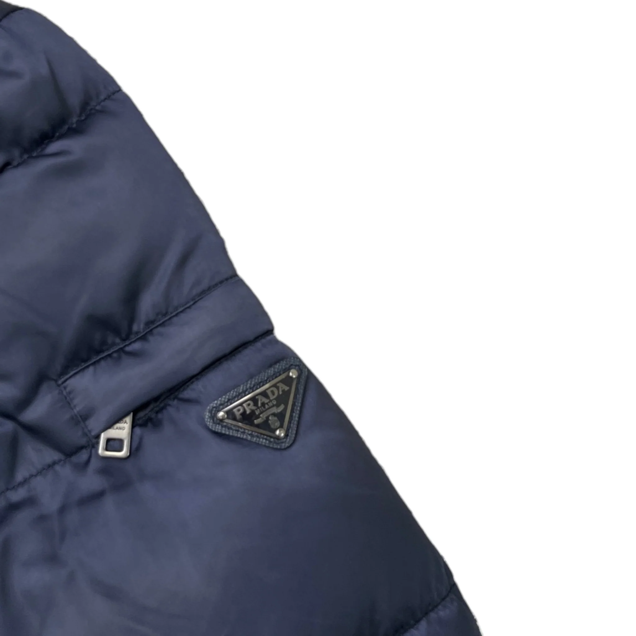 Women's Plaque Logo Down Jacket Navy Size IT 40 / UK 8 - Image 5