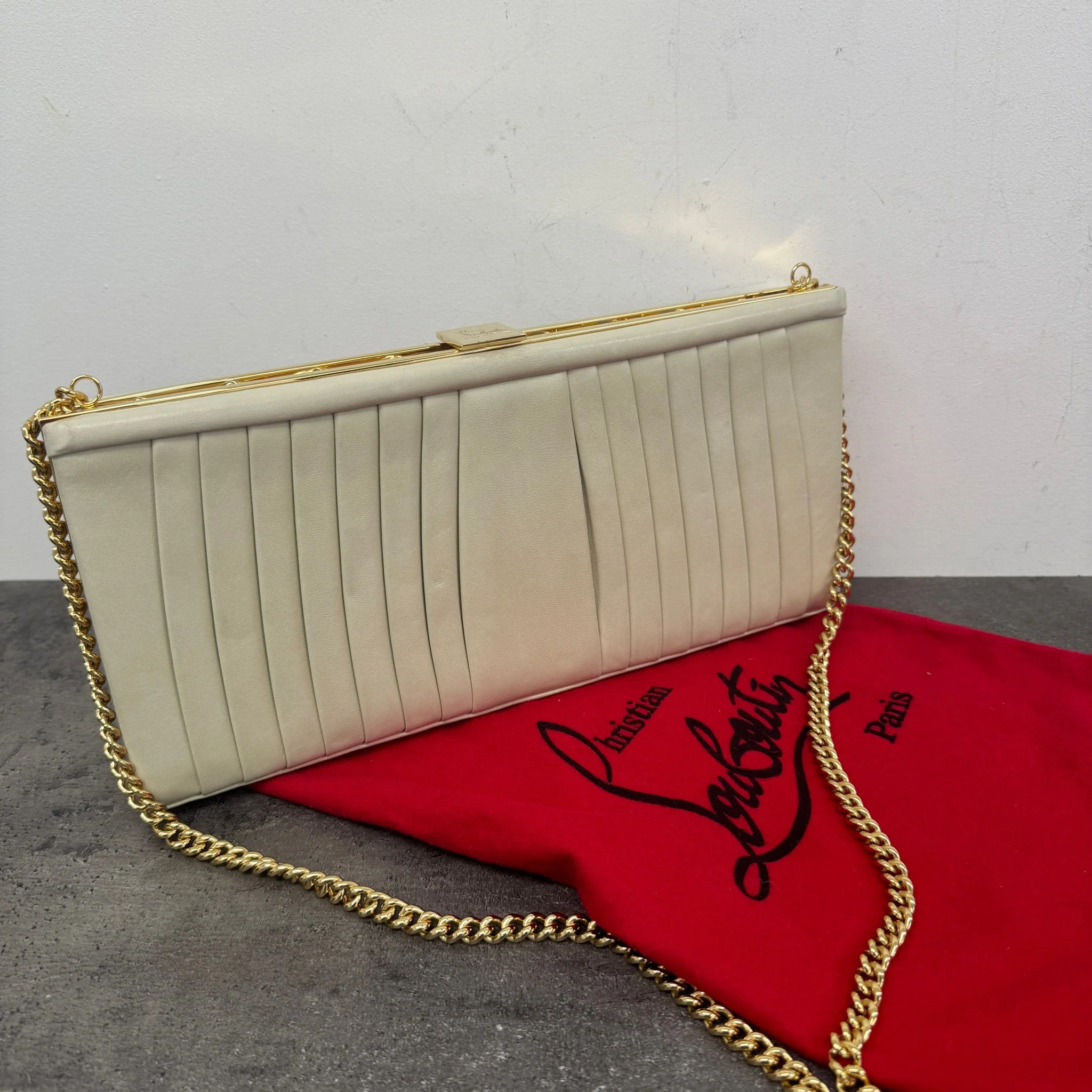 Women's Pleated Bag Cream - Image 11