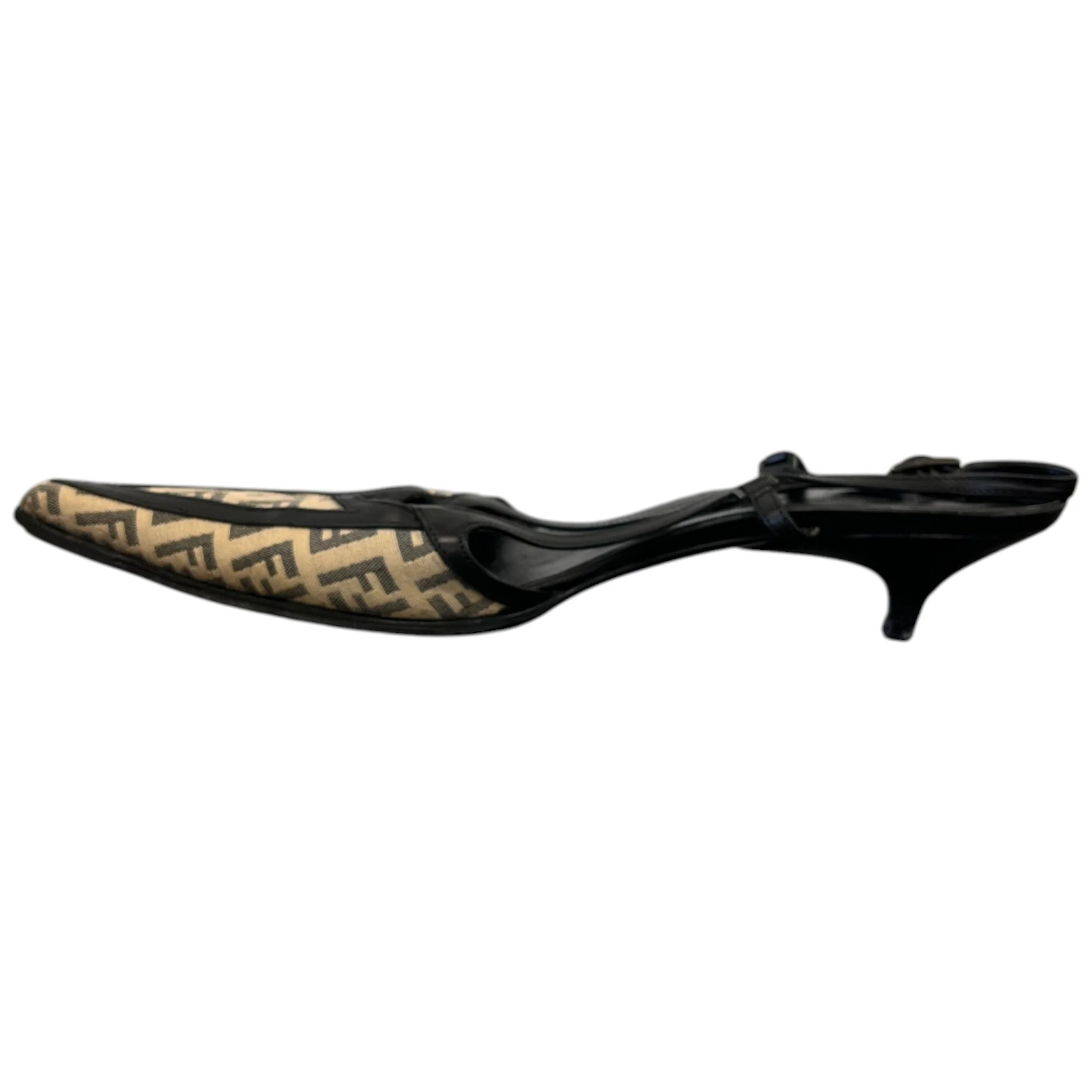Women's Pointed Toe Ff Monogram Heels Black Size EU 37.5 / UK 4.5 - Image 2