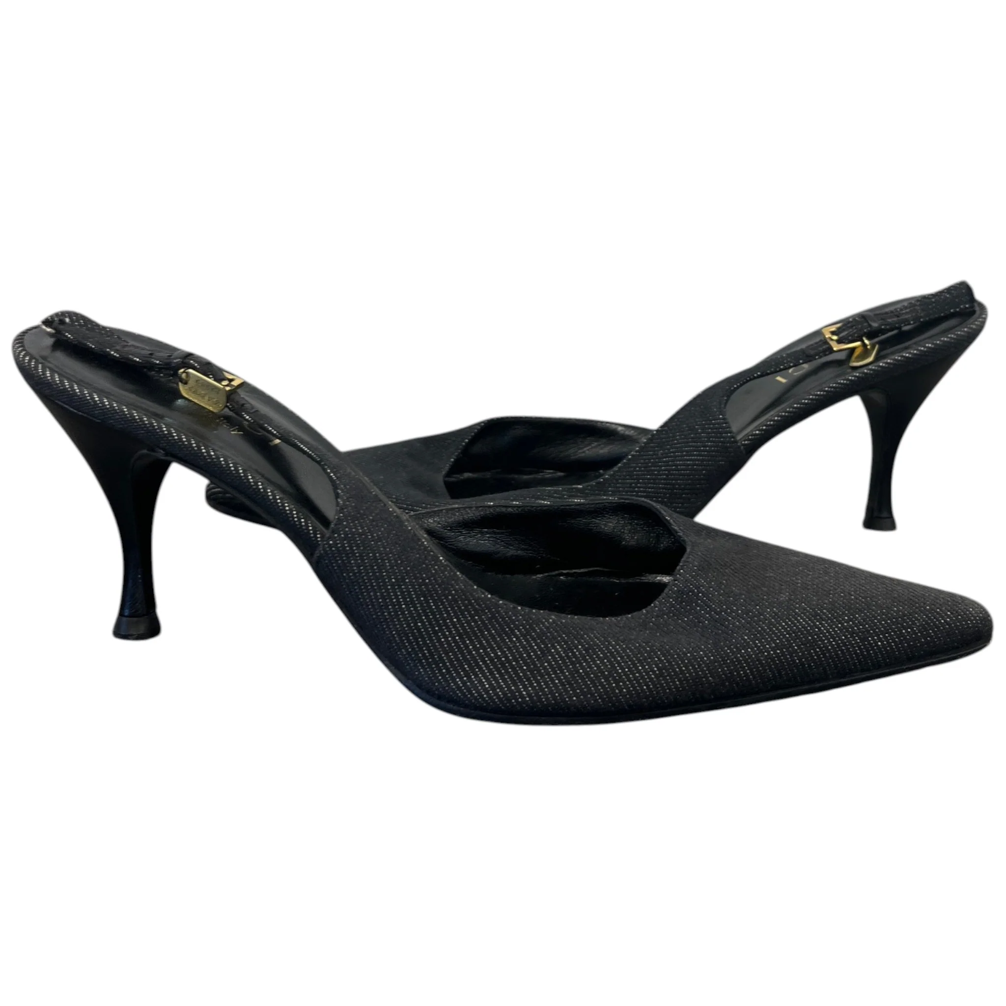 Women's Pointed Toe Slingbacks Heels Black Size EU 38.5 / UK 5.5 - Image 3