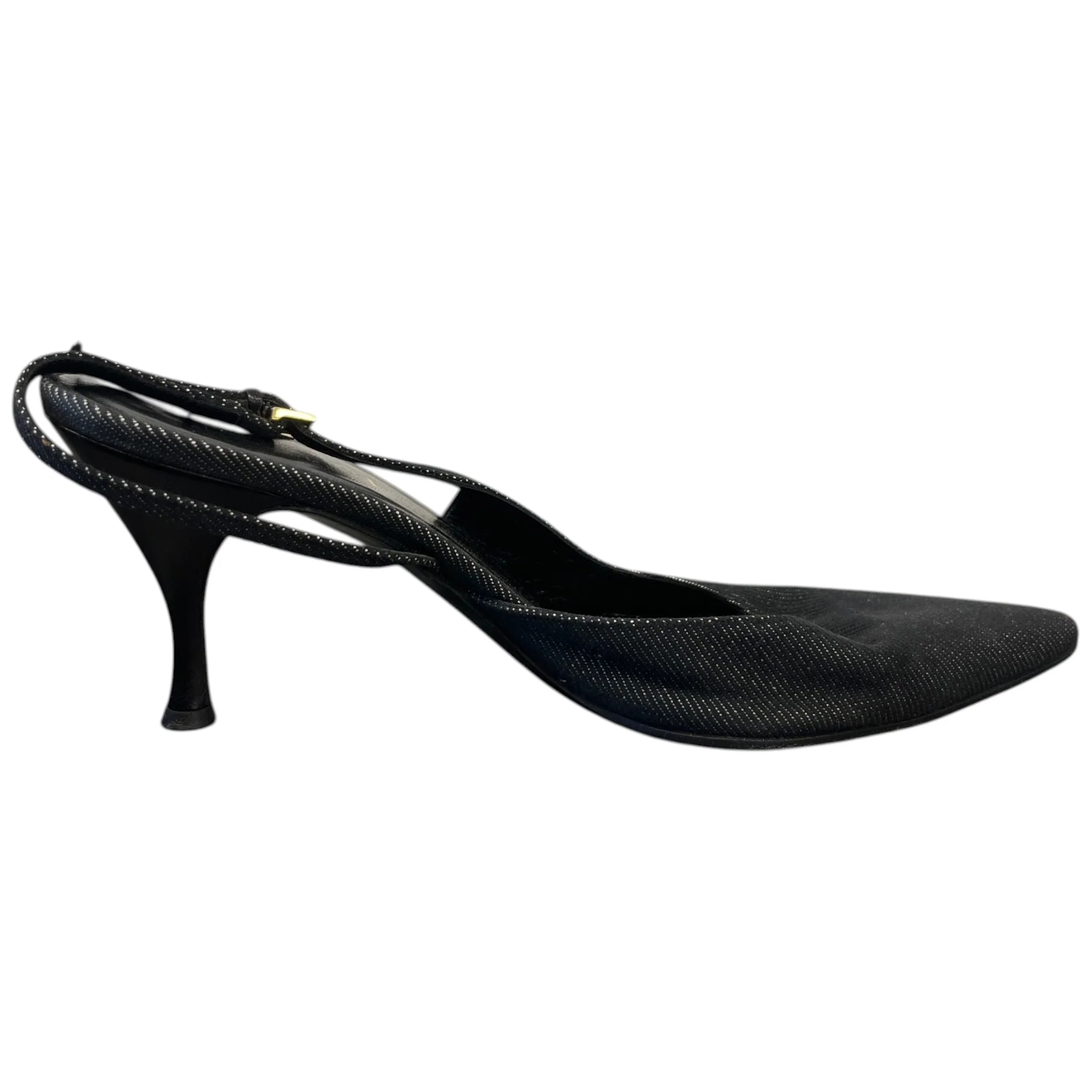 Women's Pointed Toe Slingbacks Heels Black Size EU 38.5 / UK 5.5 - Image 4