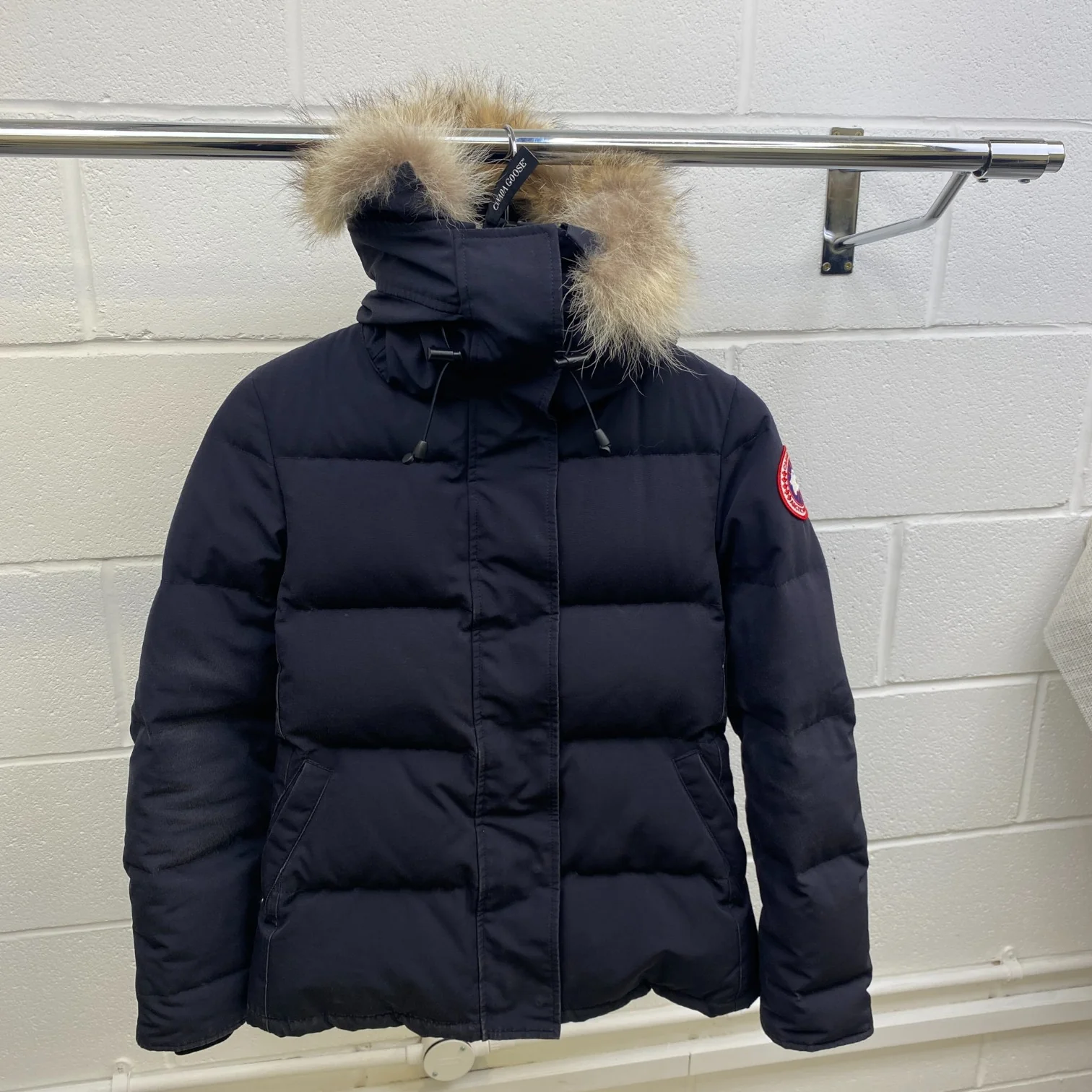 Women's Portland Parka Down Jacket Navy Size S - Image 9