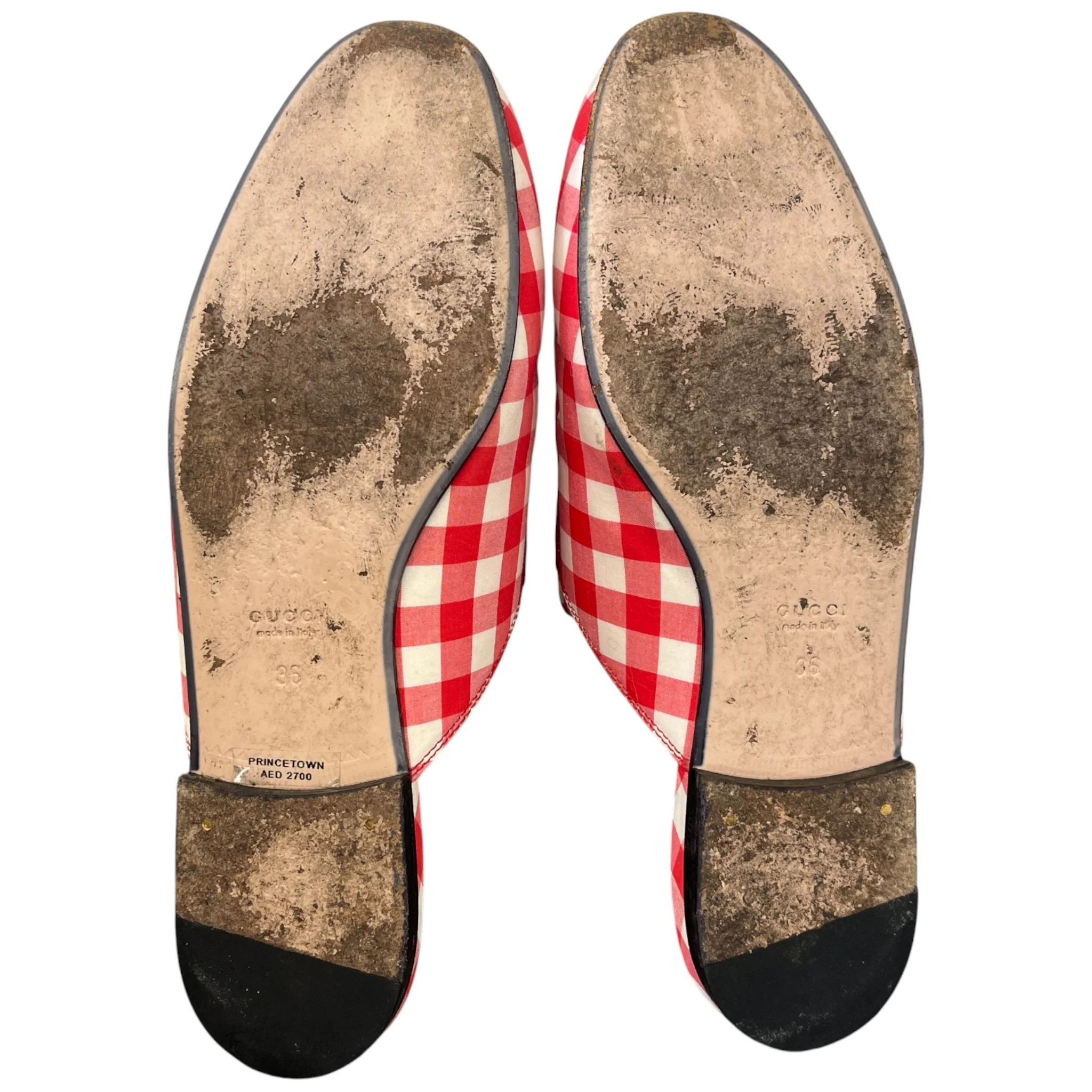 Women's Princetown Gingham Mules Red Size EU 36 / UK 3 - Image 10