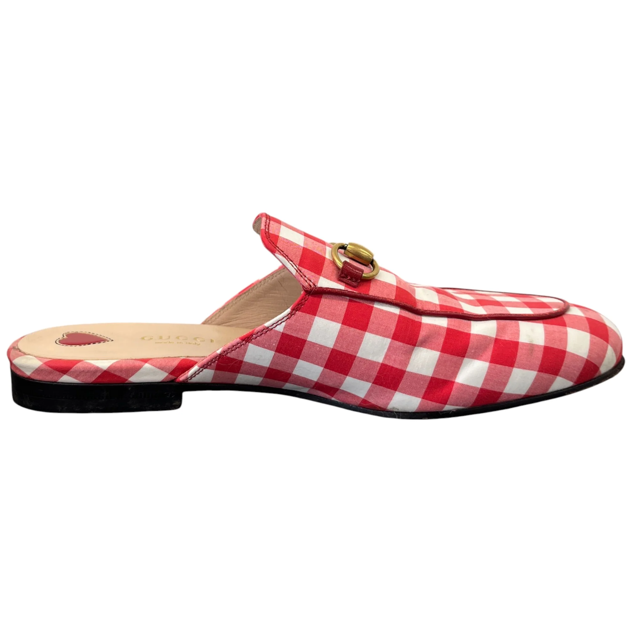 Women's Princetown Gingham Mules Red Size EU 36 / UK 3 - Image 4