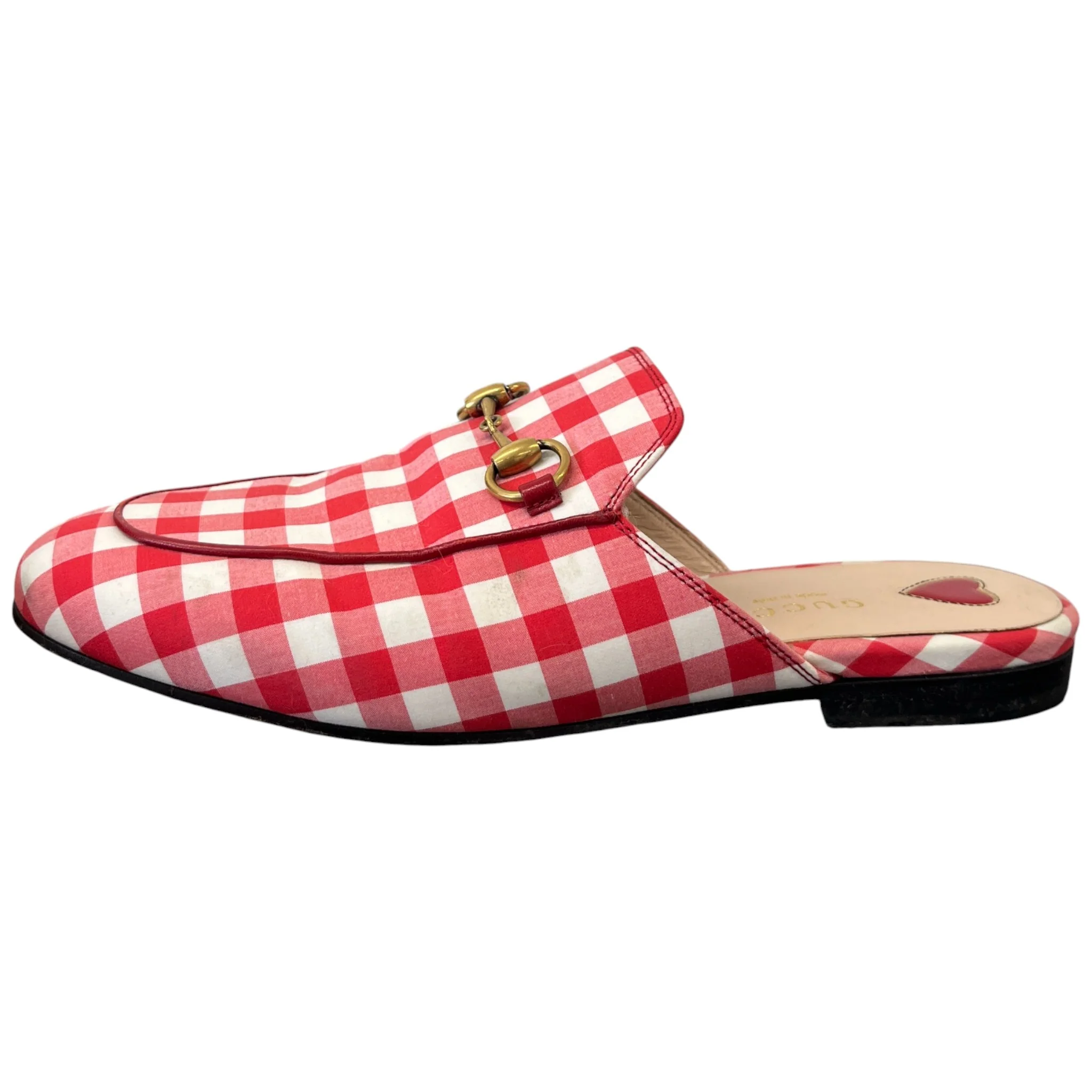 Women's Princetown Gingham Mules Red Size EU 36 / UK 3 - Image 5