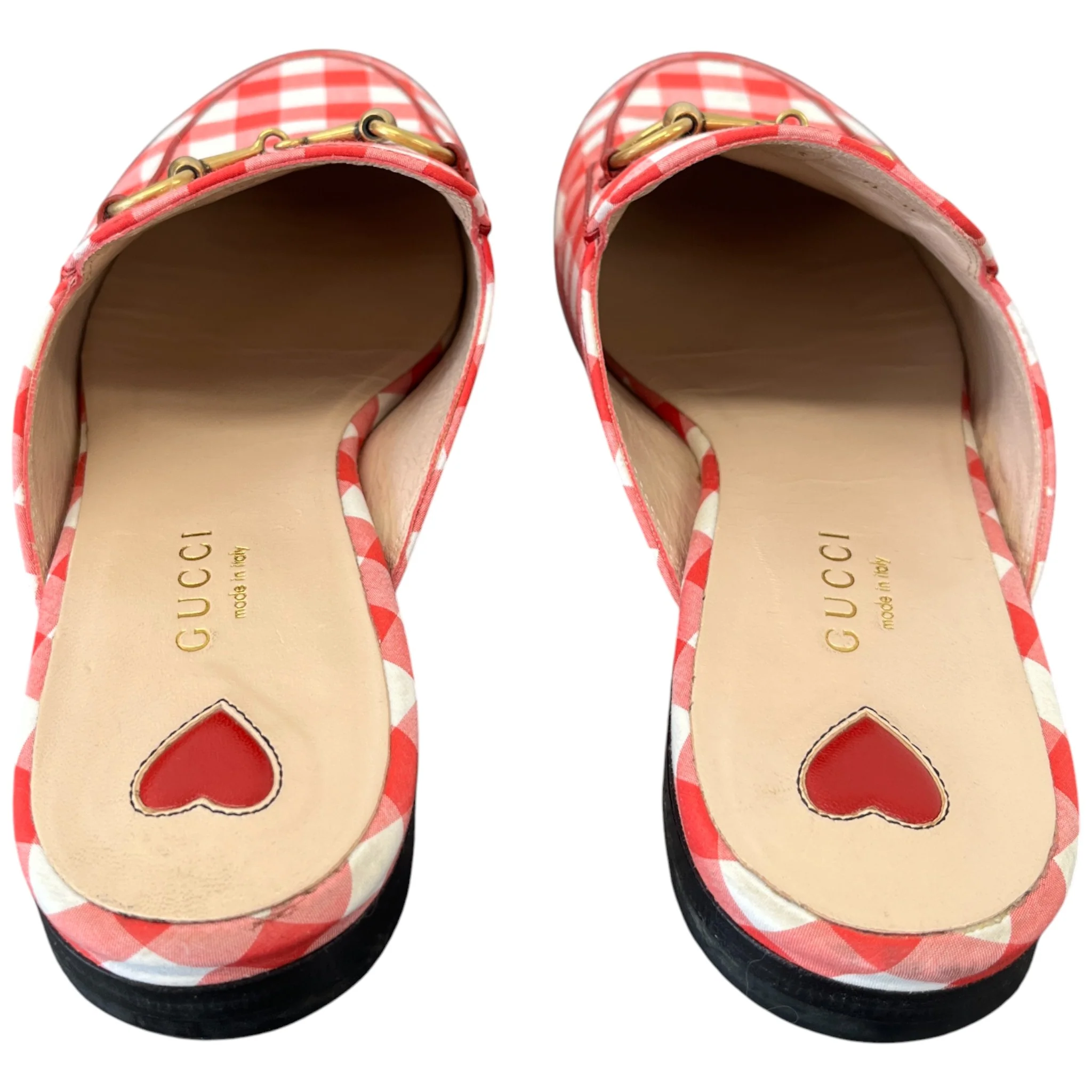 Women's Princetown Gingham Mules Red Size EU 36 / UK 3 - Image 7
