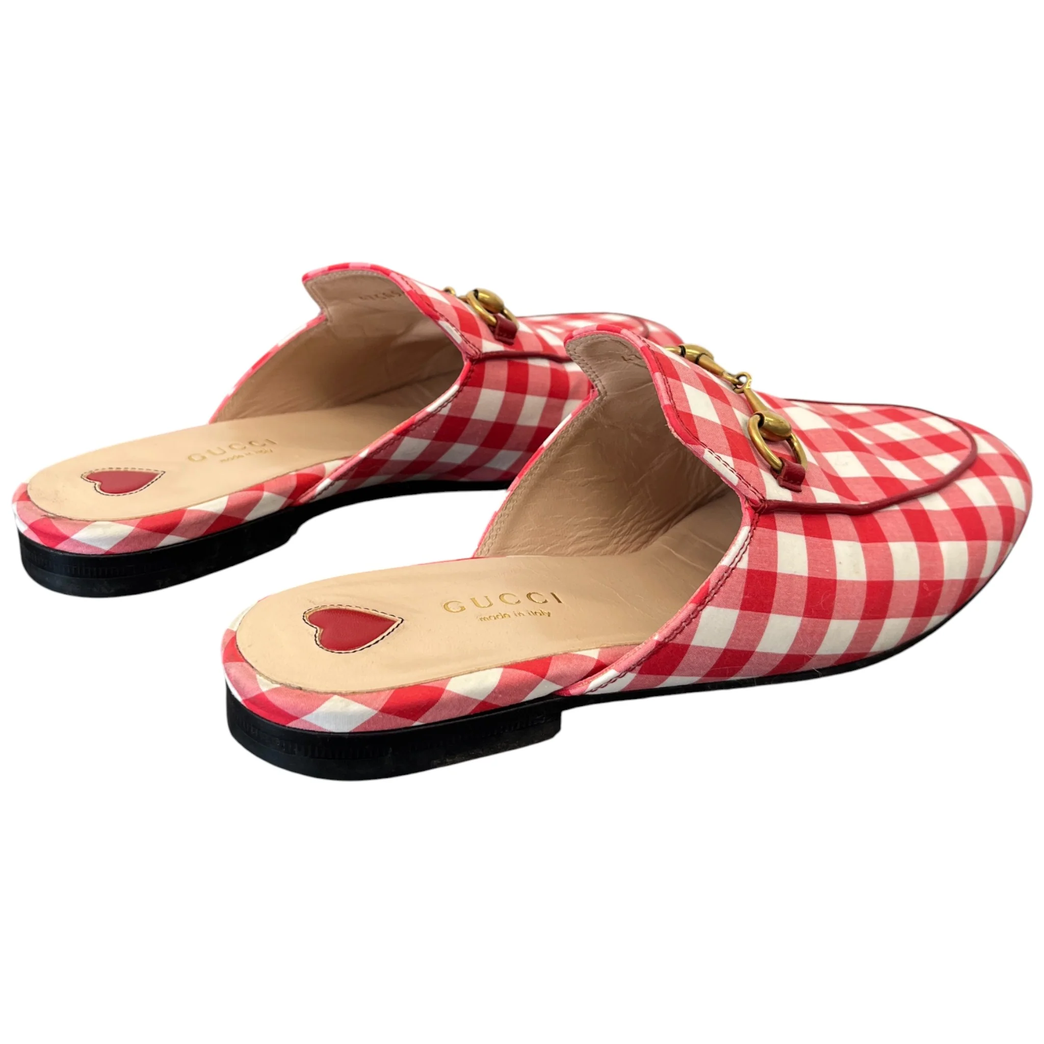 Women's Princetown Gingham Mules Red Size EU 36 / UK 3 - Image 9