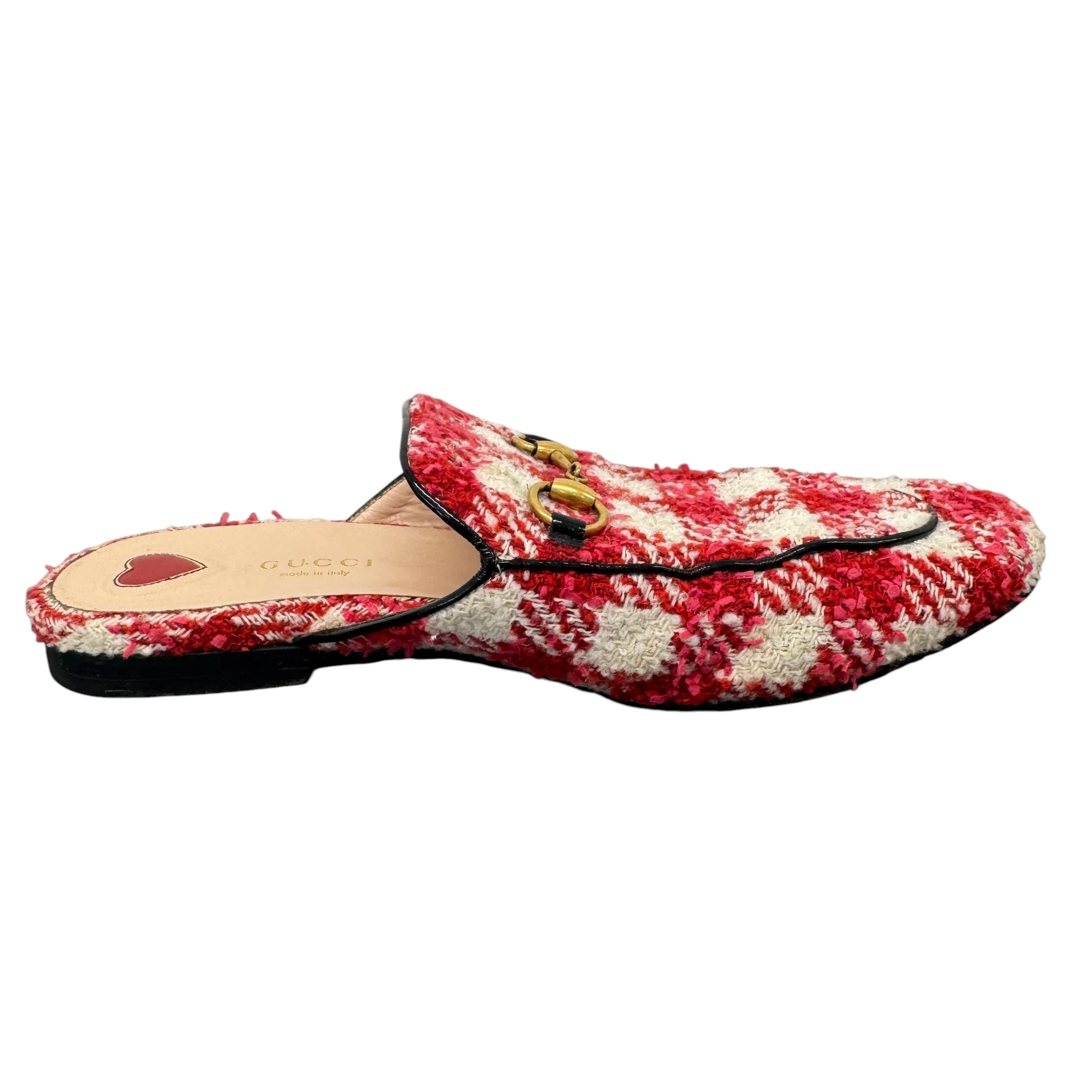 Women's Princetown Tweed Low Trainers Red Size EU 38.5 / UK 5.5 - Image 5