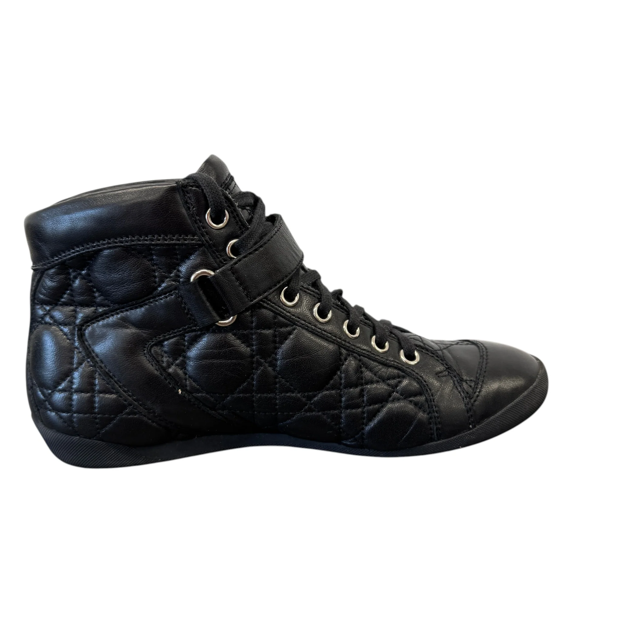 Women's Quilted Cannage High Trainers Black Size EU 35 / UK 2 - Image 3