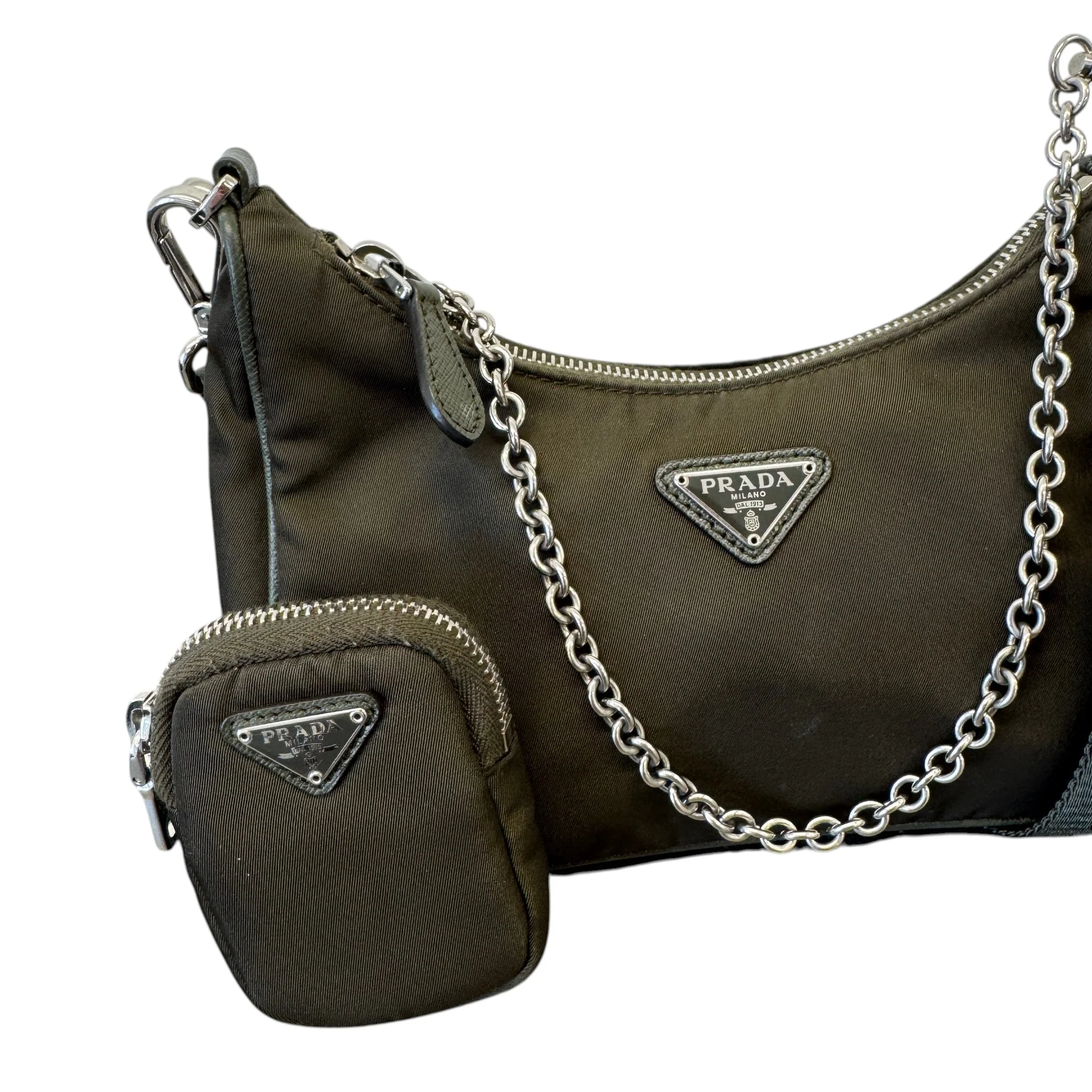 Women's Re-Edition 2005 Re-Nylon Bag Khaki - Image 5