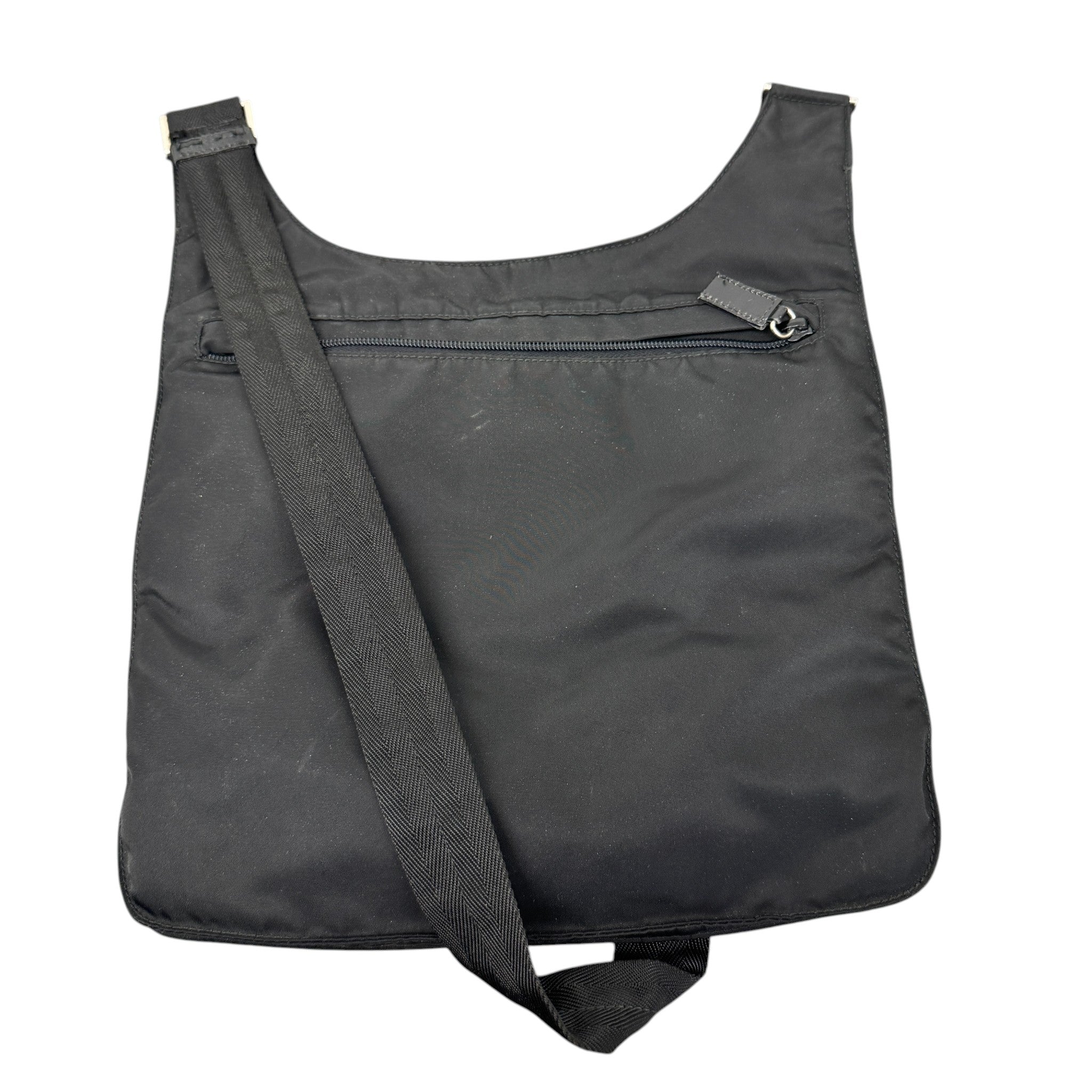 Women's Re-Nylon Plaque Logo Bag Black - Image 3