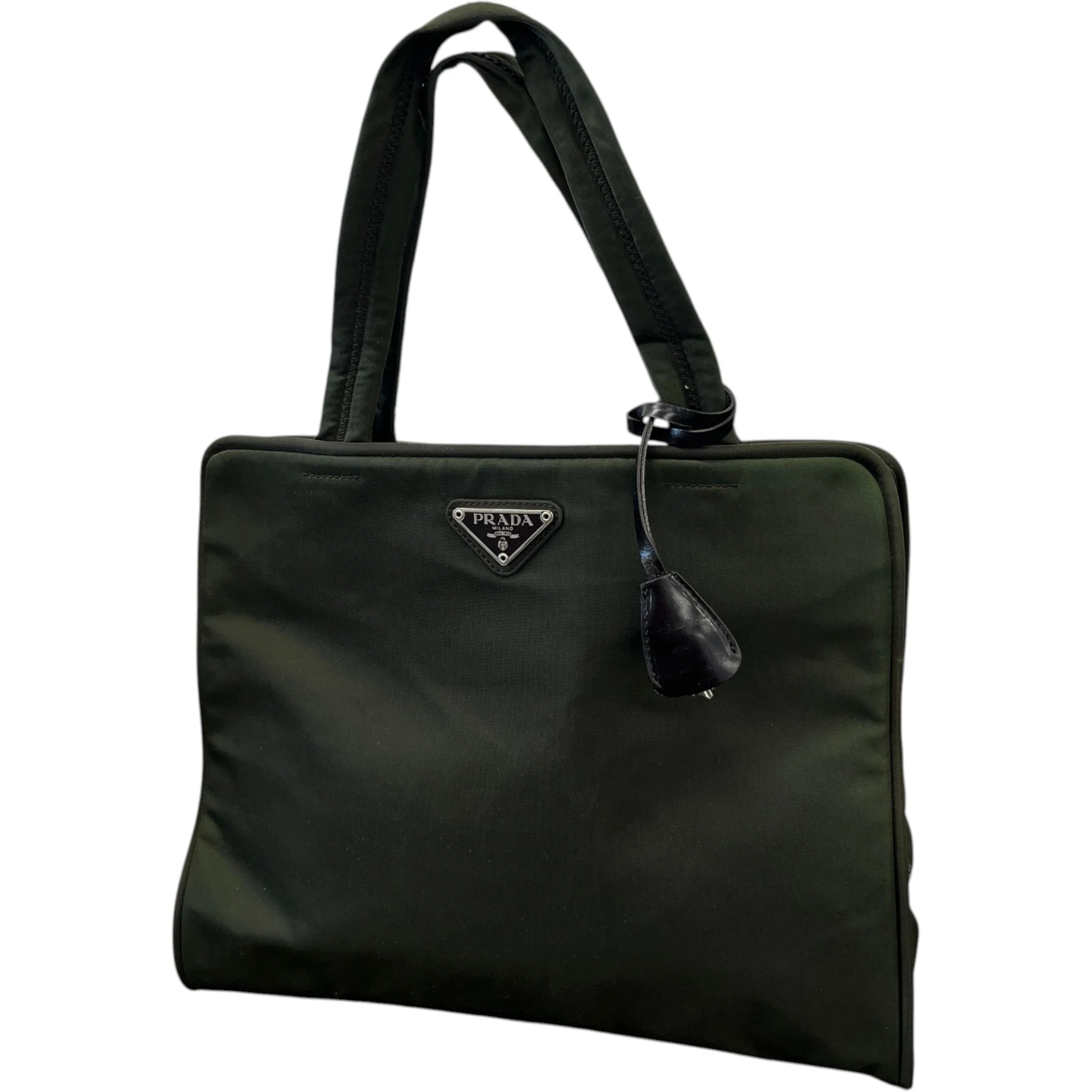 Women's Re-Nylon Plaque Logo Bag Khaki - Image 4