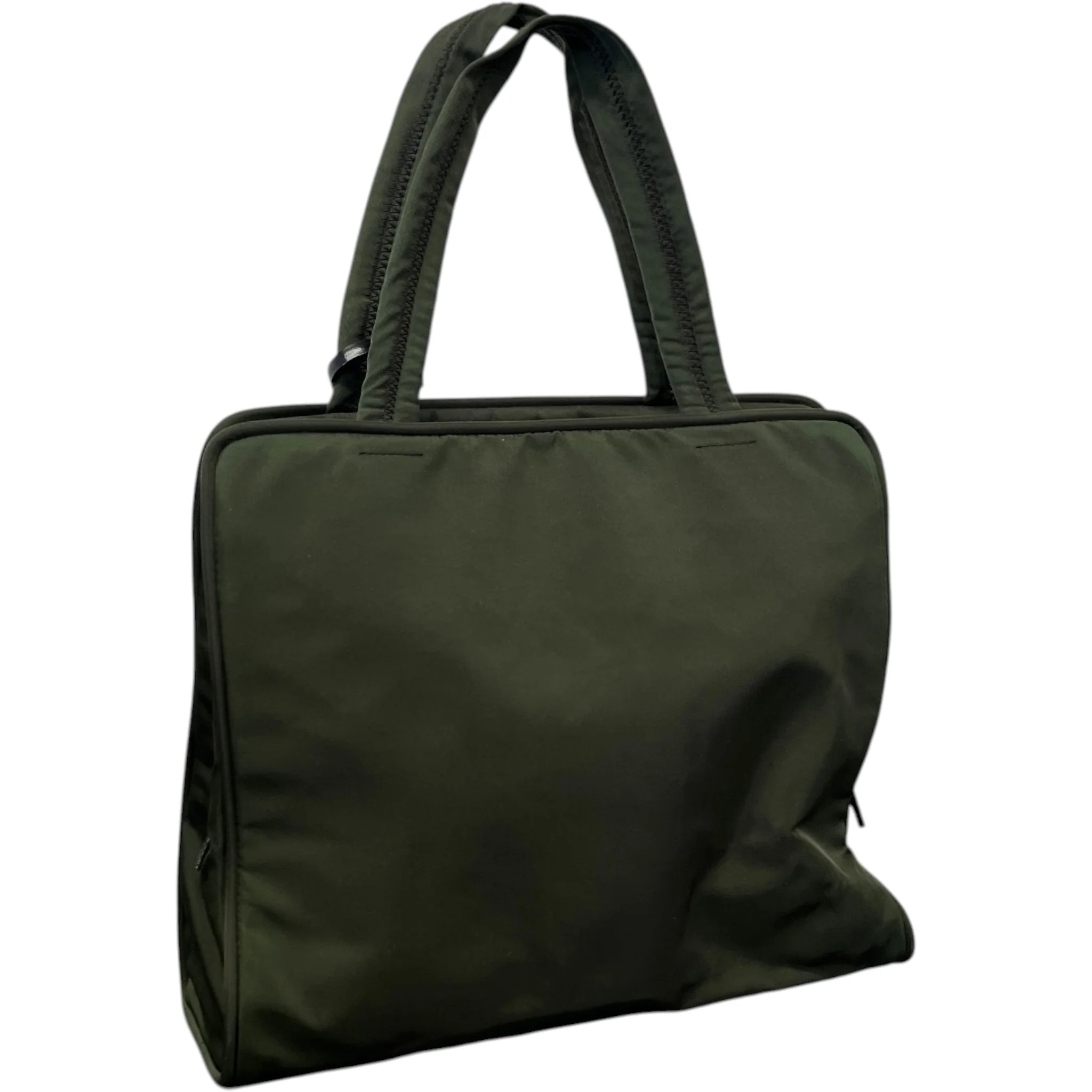 Women's Re-Nylon Plaque Logo Bag Khaki - Image 9