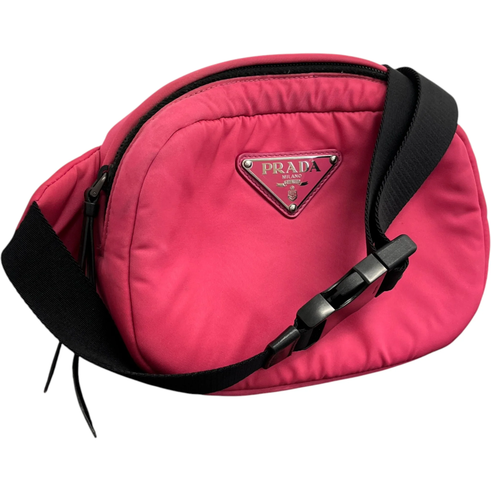 Women's Re-Nylon Plaque Logo Belt Bag Pink - Image 3