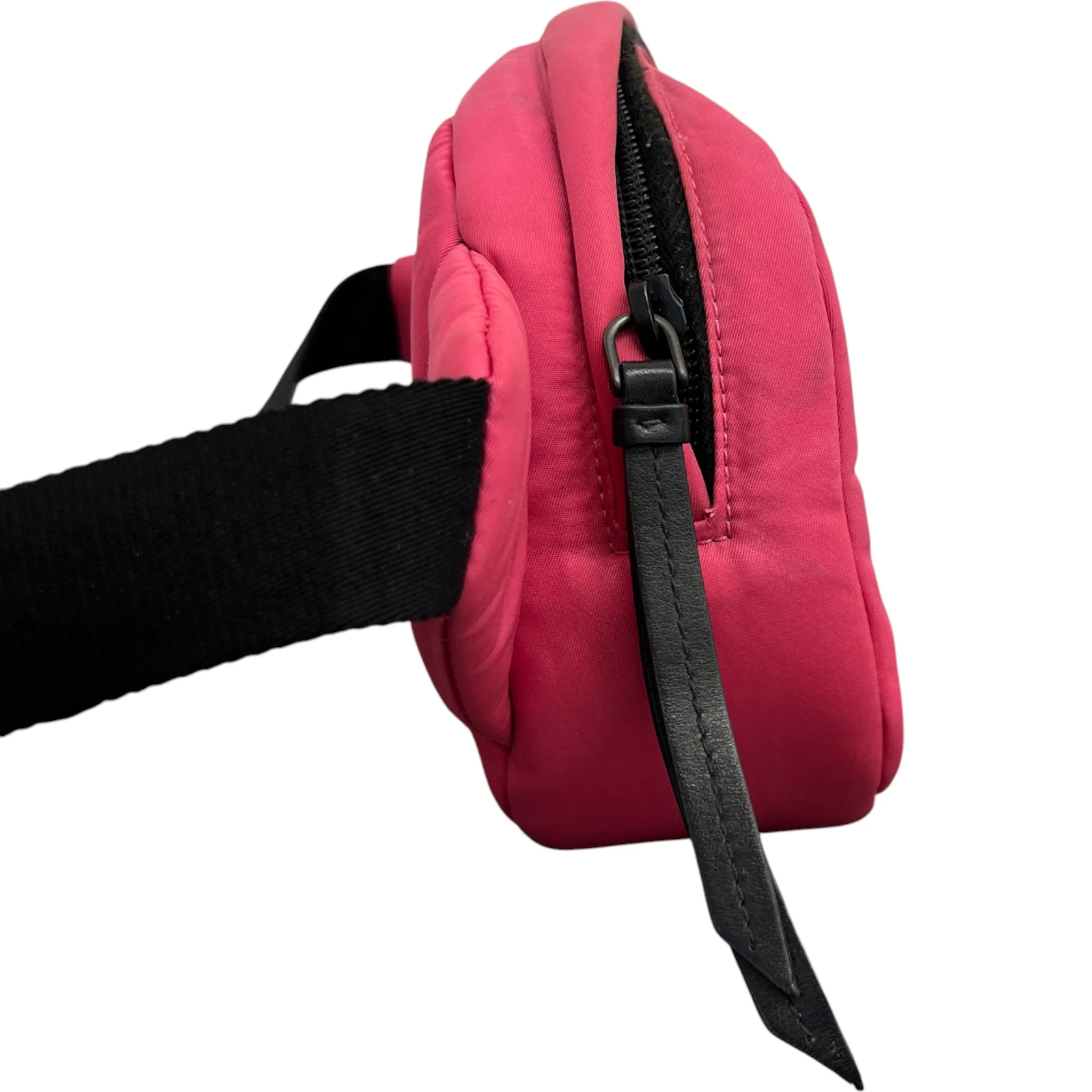 Women's Re-Nylon Plaque Logo Belt Bag Pink - Image 5