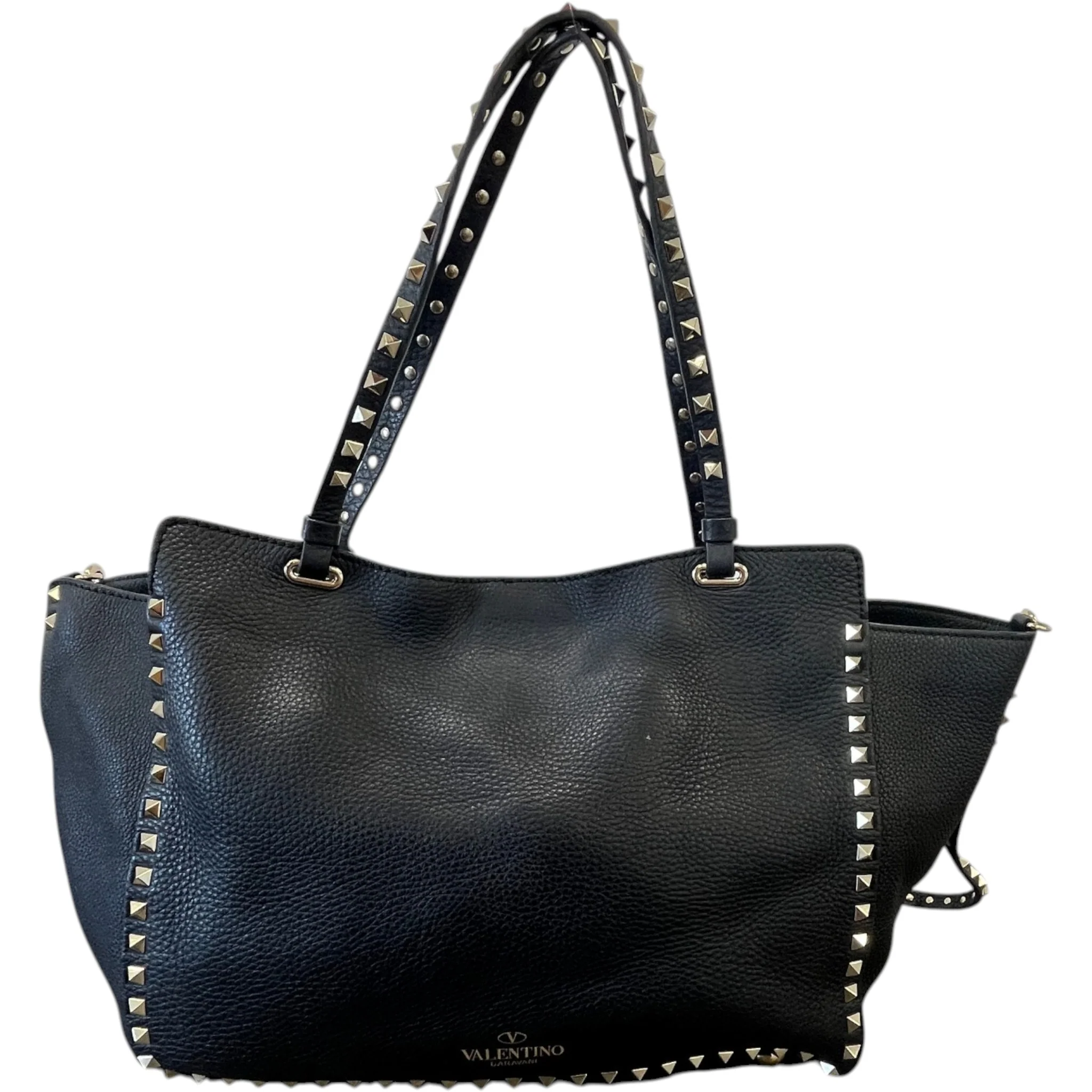 Women's Rockstud Medium Tote Bag Black - Image 3
