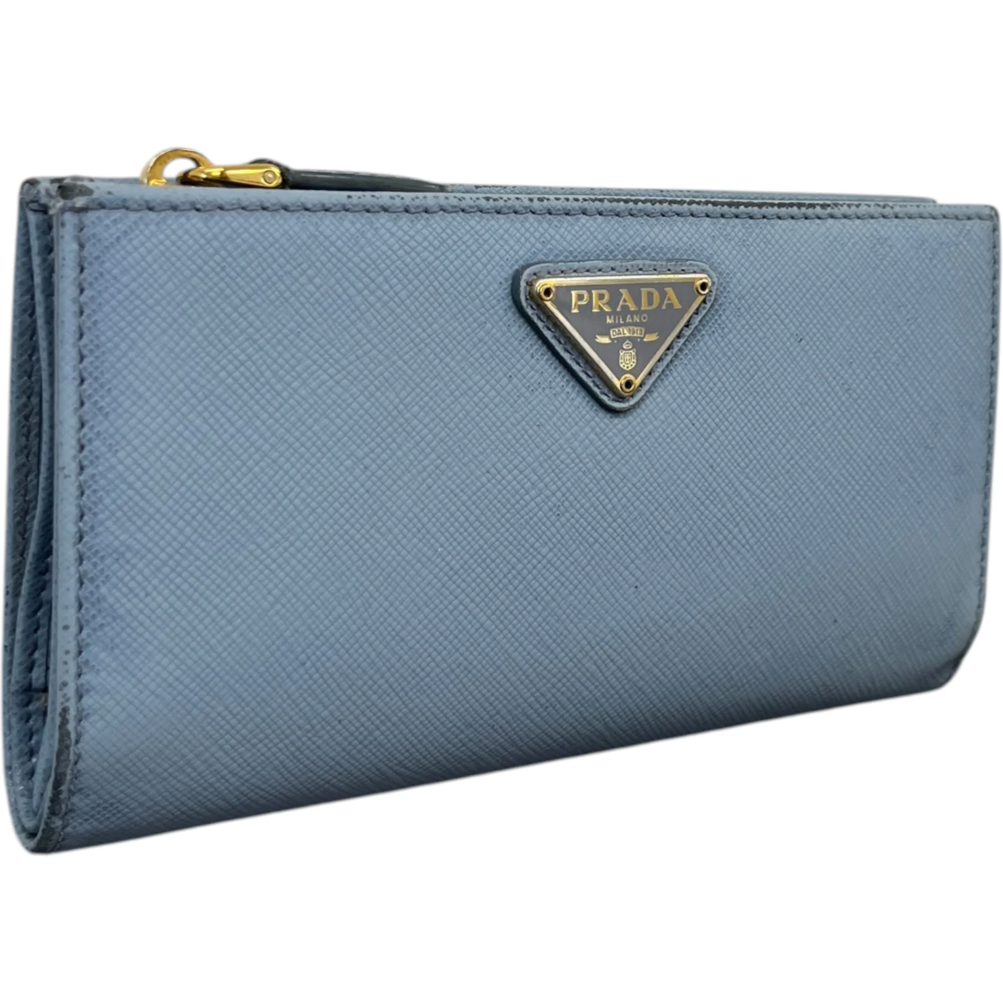 Women's Saffiano Zip Around Wallet Blue - Image 3