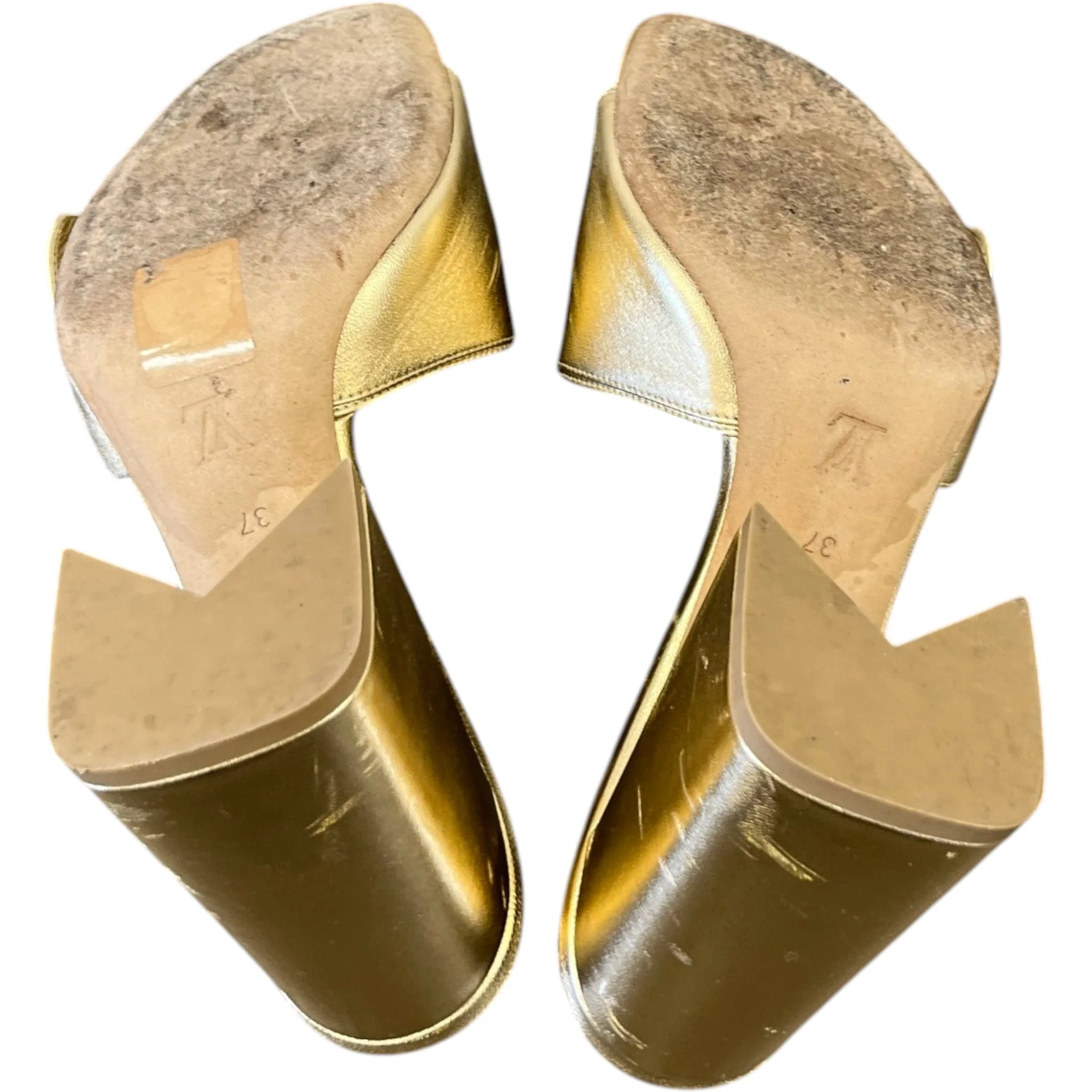 Women's Shake Crystal Lv Heels Gold Size EU 37 / UK 4 - Image 10