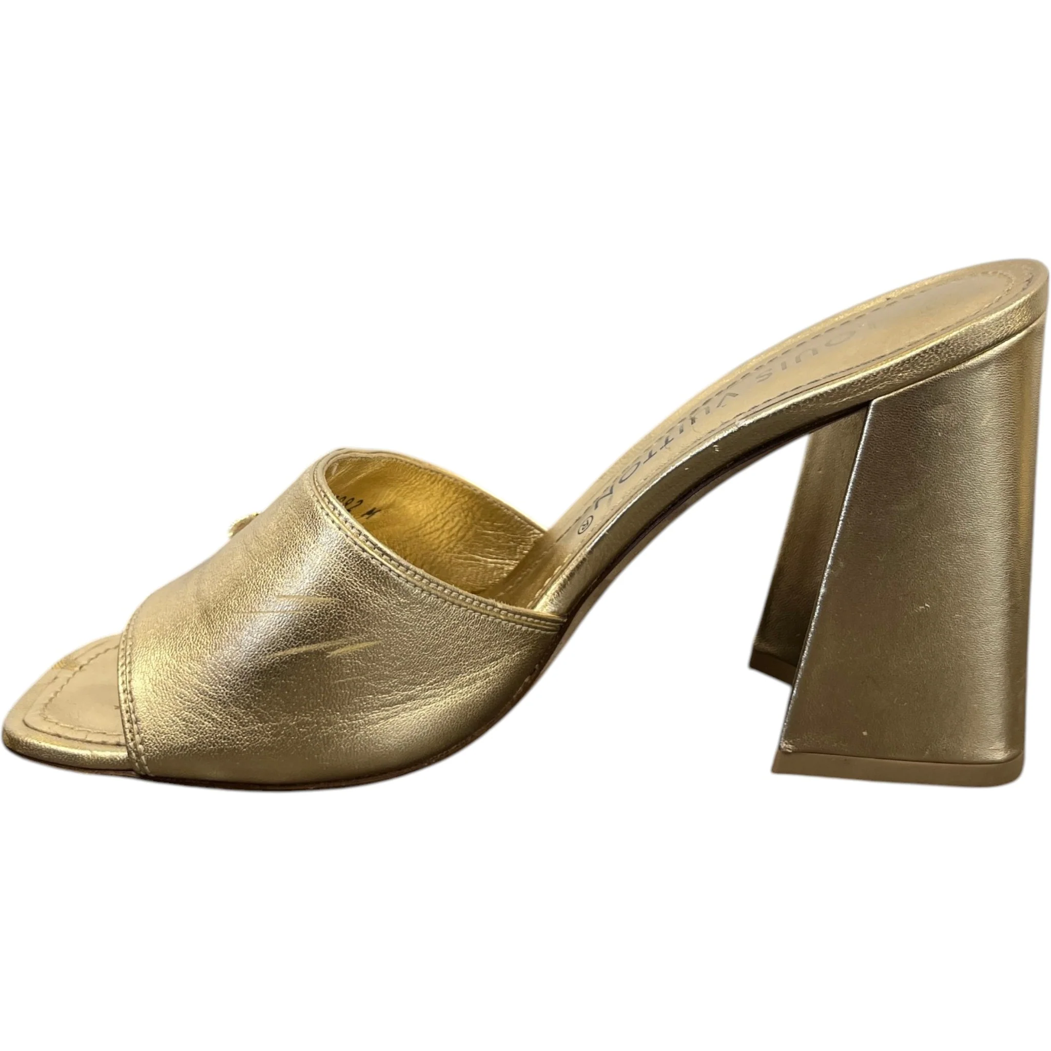 Women's Shake Crystal Lv Heels Gold Size EU 37 / UK 4 - Image 2