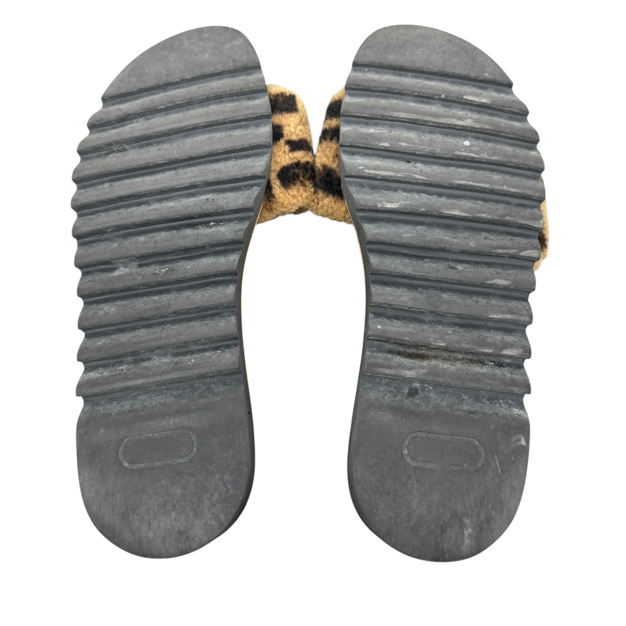 Women's Shearling Ff Slides Black Size EU 39 / UK 6 - Image 9