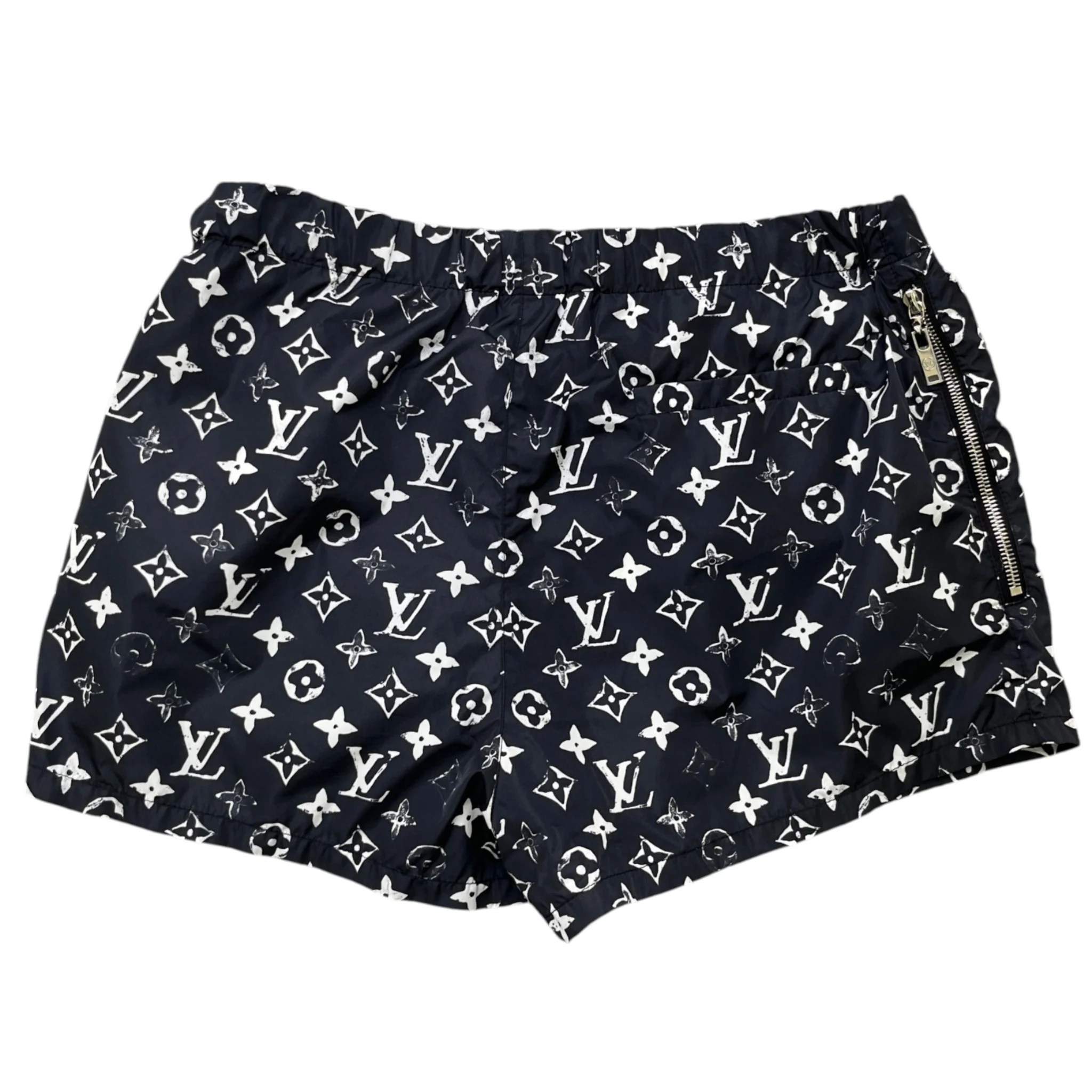 Women's Stencil Effect Monogram Shorts Black Size FR 40 / UK 12 - Image 2