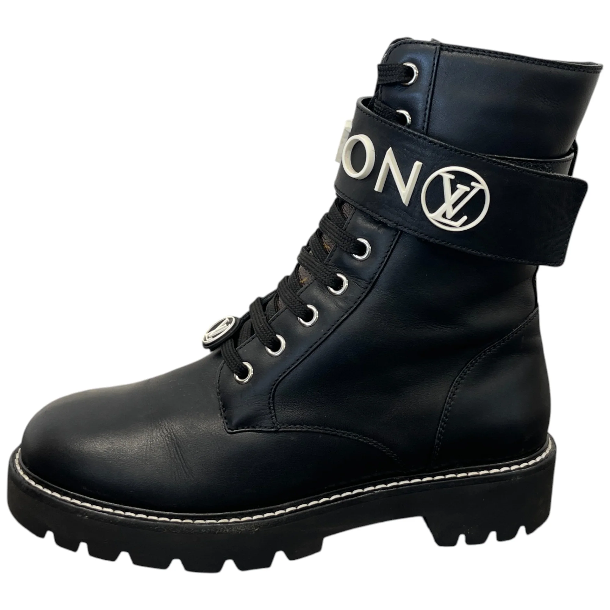Women's Territory Flat Ranger Boots Black Size EU 37 / UK 4 - Image 5