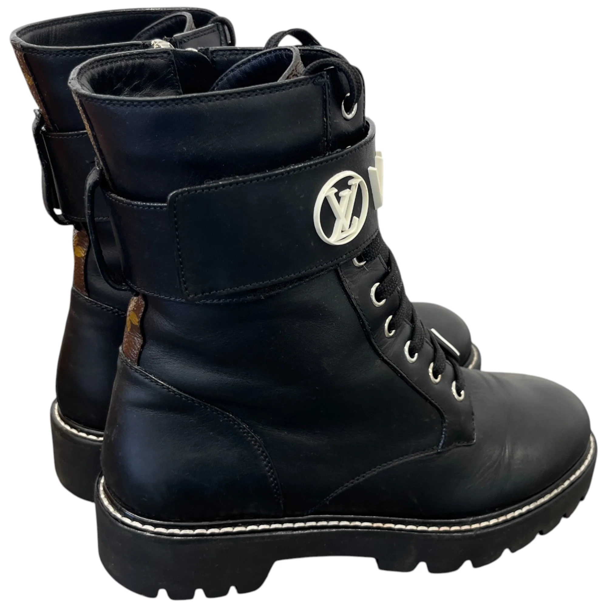 Women's Territory Flat Ranger Boots Black Size EU 37 / UK 4 - Image 8