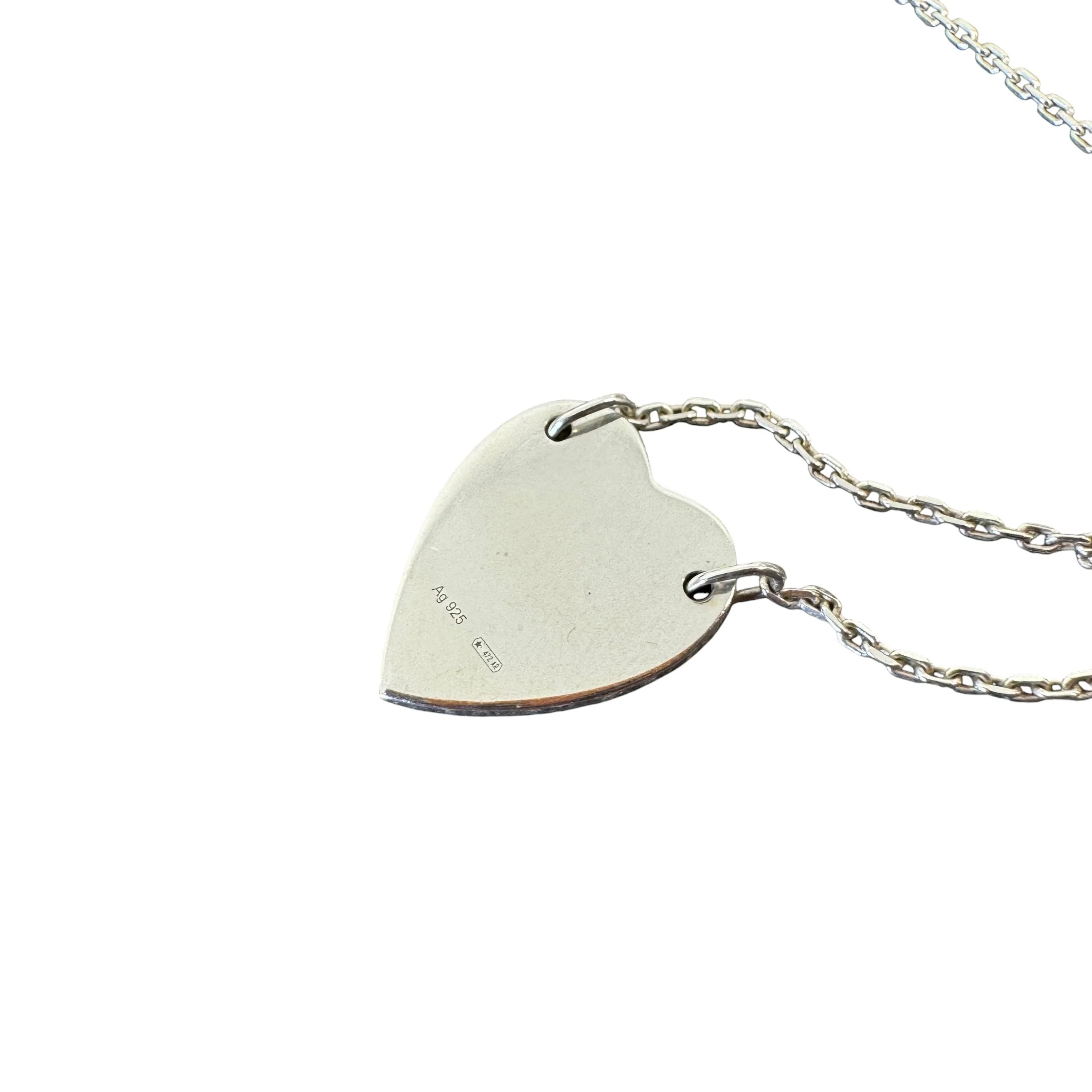 Women's Trademark Heart Necklace Silver - Image 4