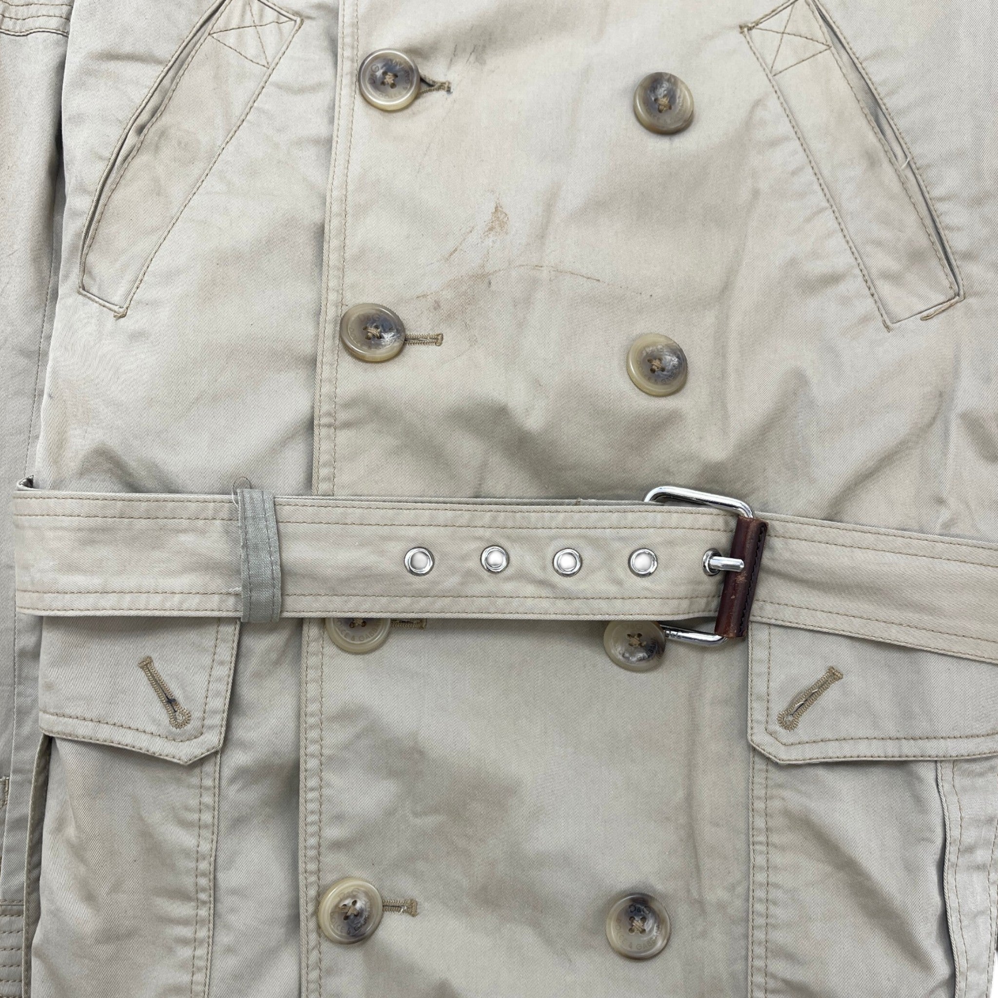 Women's Trench Coat Jacket Beige Size 44 / UK 12 - Image 10