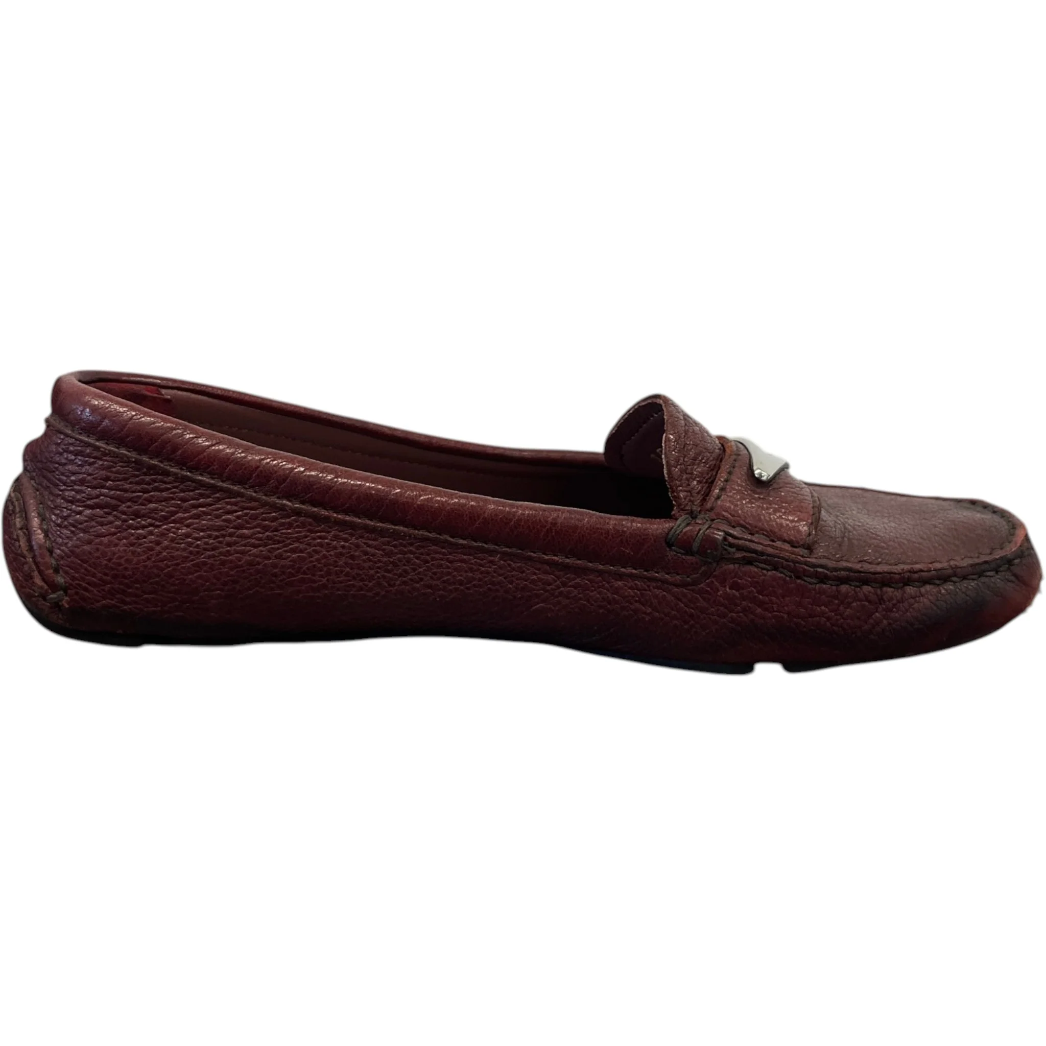 Women's Triangle Logo Loafers Burgundy Size EU 37 / UK 4 - Image 4