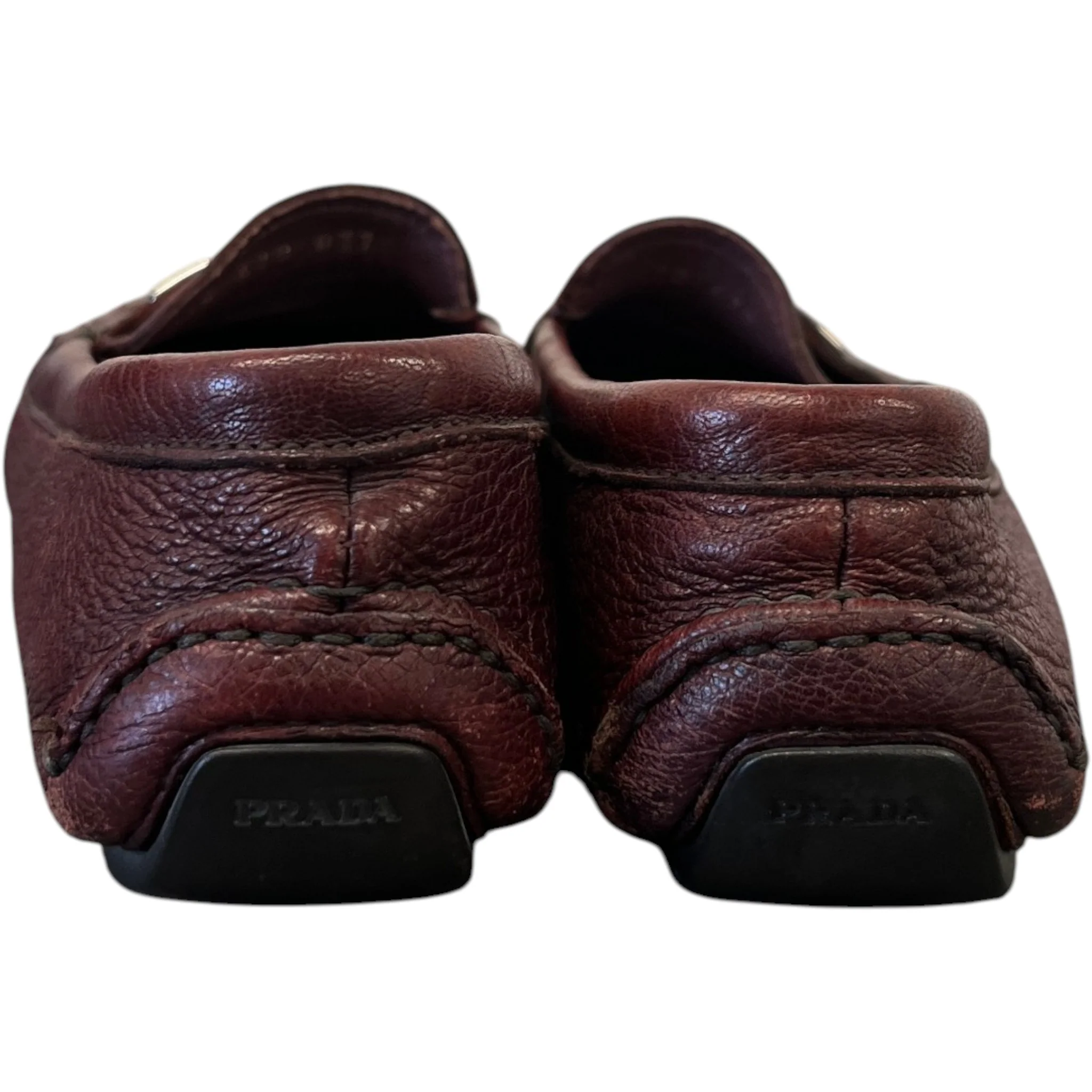 Women's Triangle Logo Loafers Burgundy Size EU 37 / UK 4 - Image 7