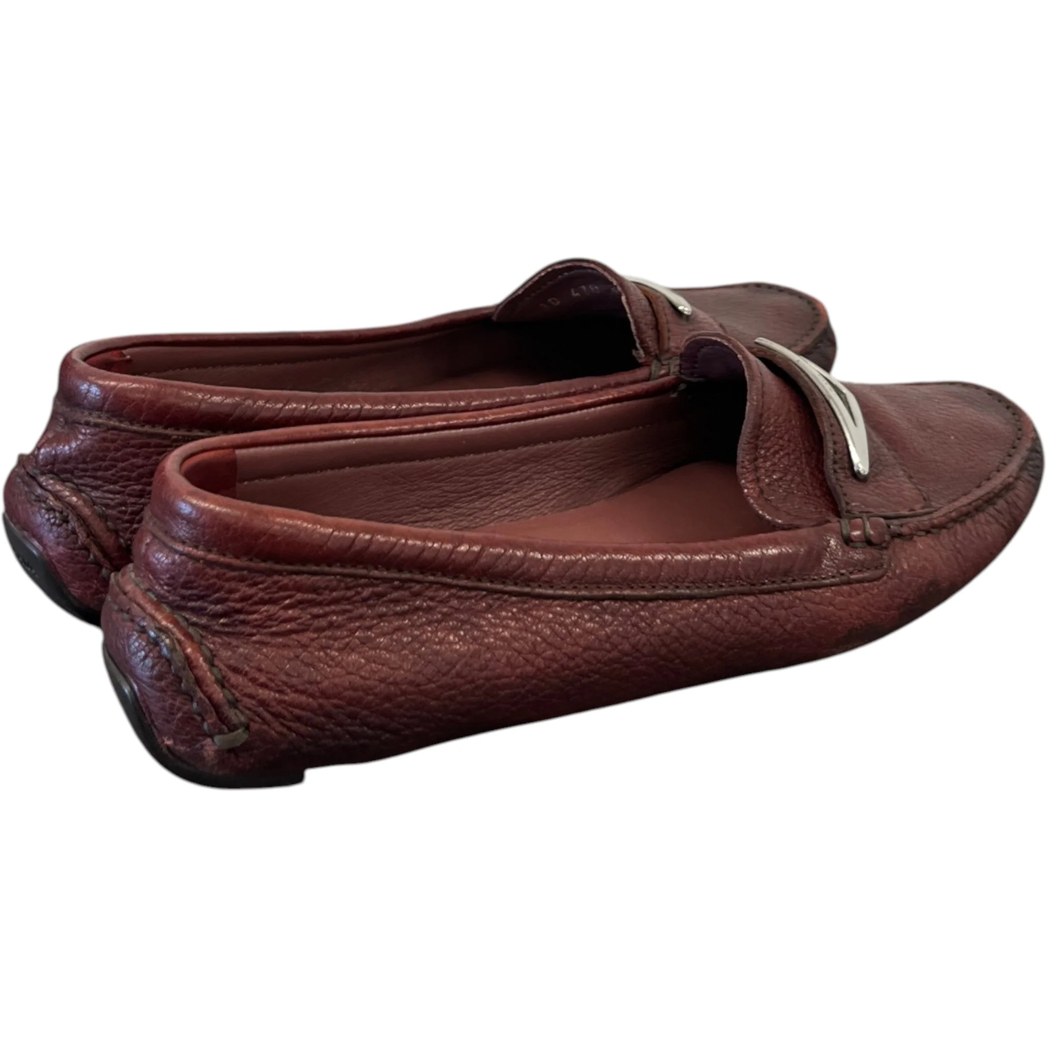Women's Triangle Logo Loafers Burgundy Size EU 37 / UK 4 - Image 8