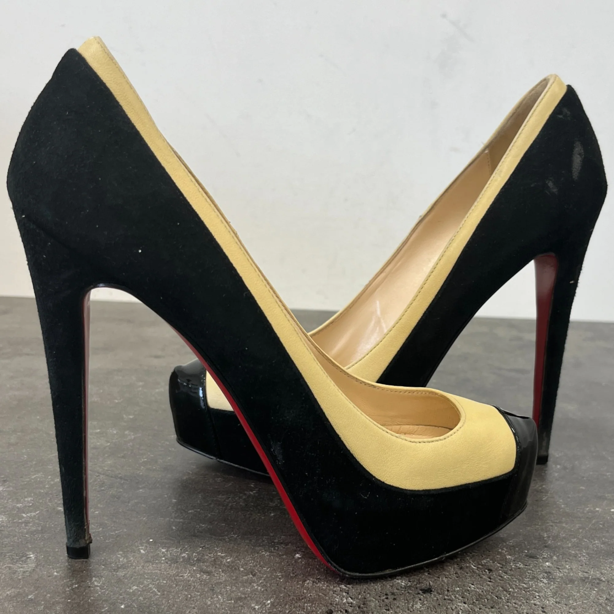 Women's Two Tone Heels Beige Size EU 38 / UK 5 - Image 12