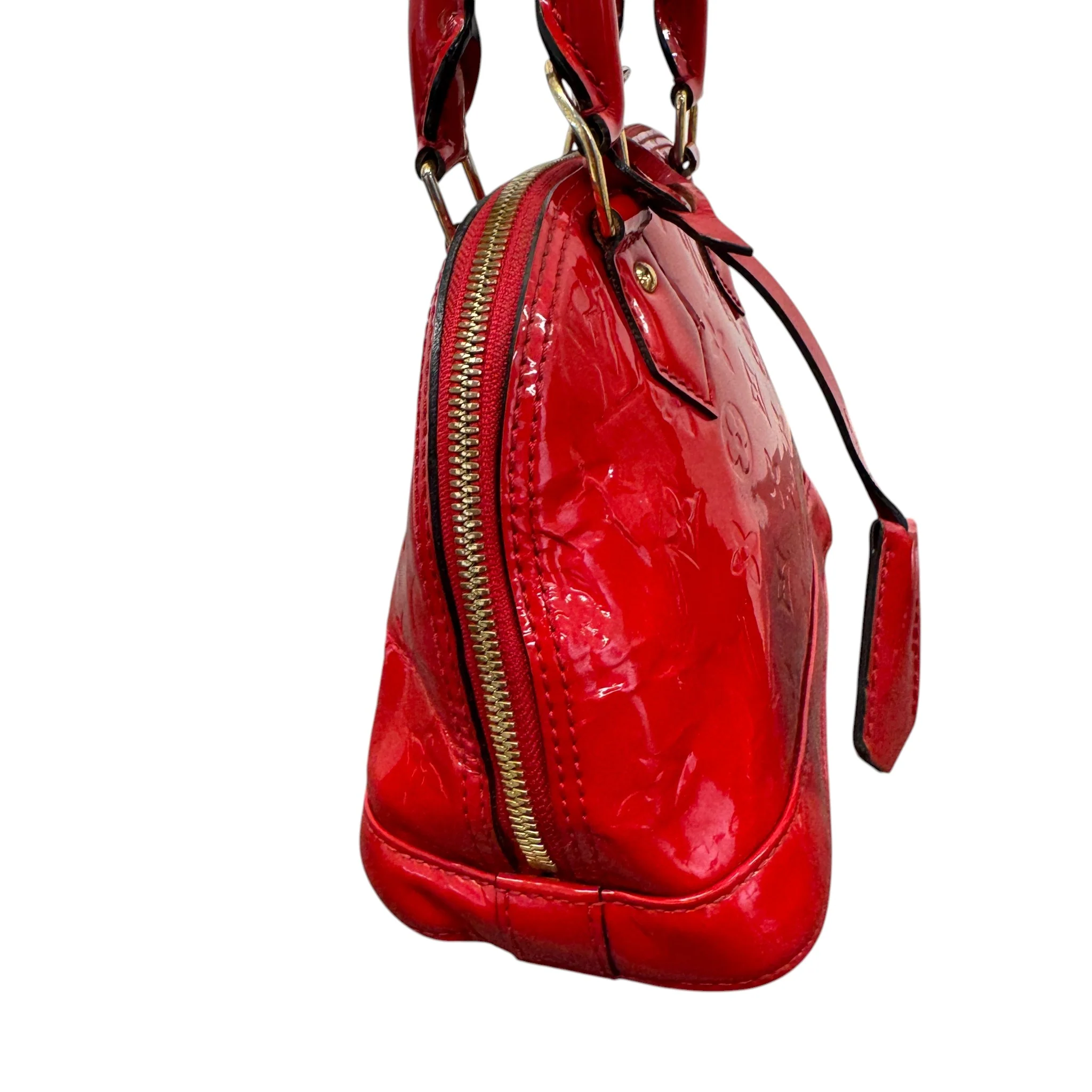 Women's Vernis Leather Alma Bb Bag Red - Image 5