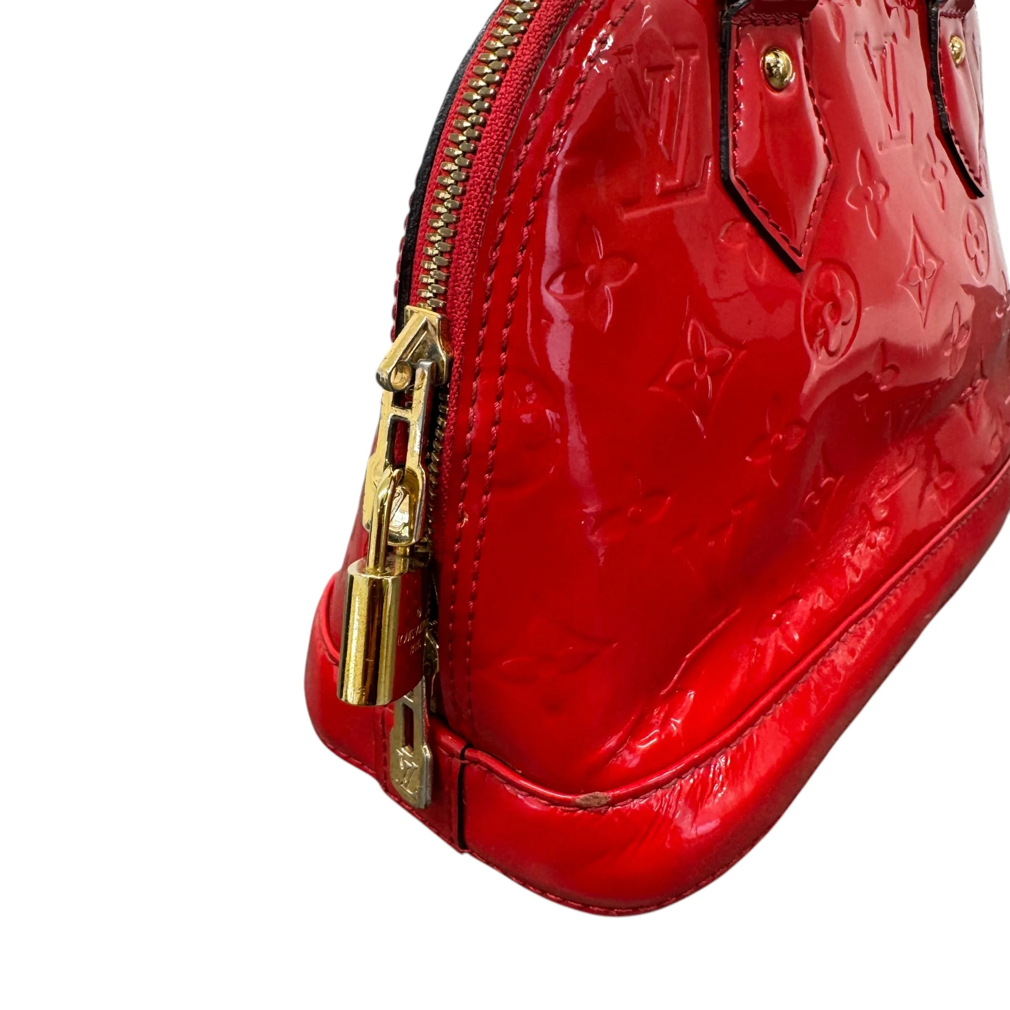 Women's Vernis Leather Alma Bb Bag Red - Image 6