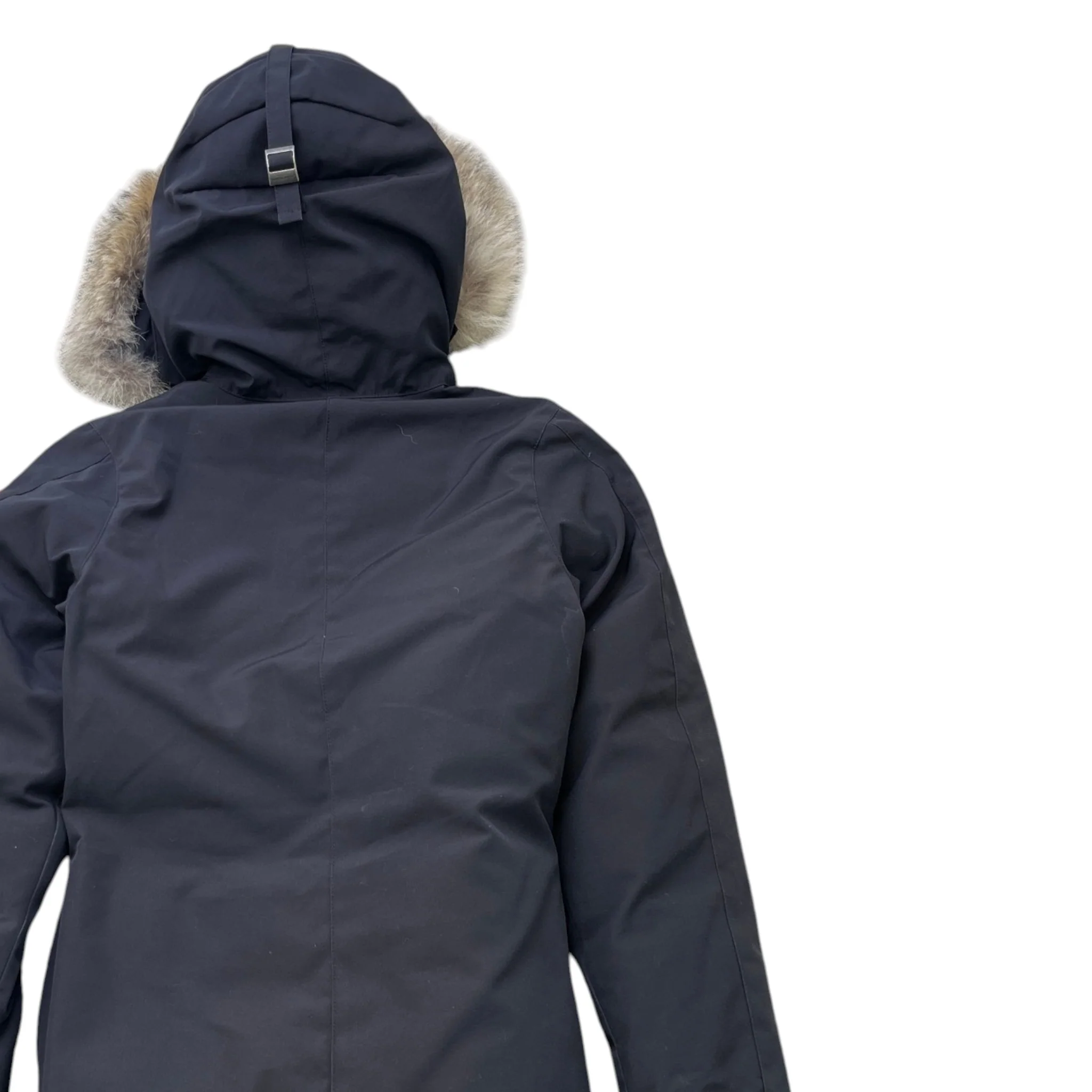Women's Victoria Parka Down Jacket Navy Size S - Image 4