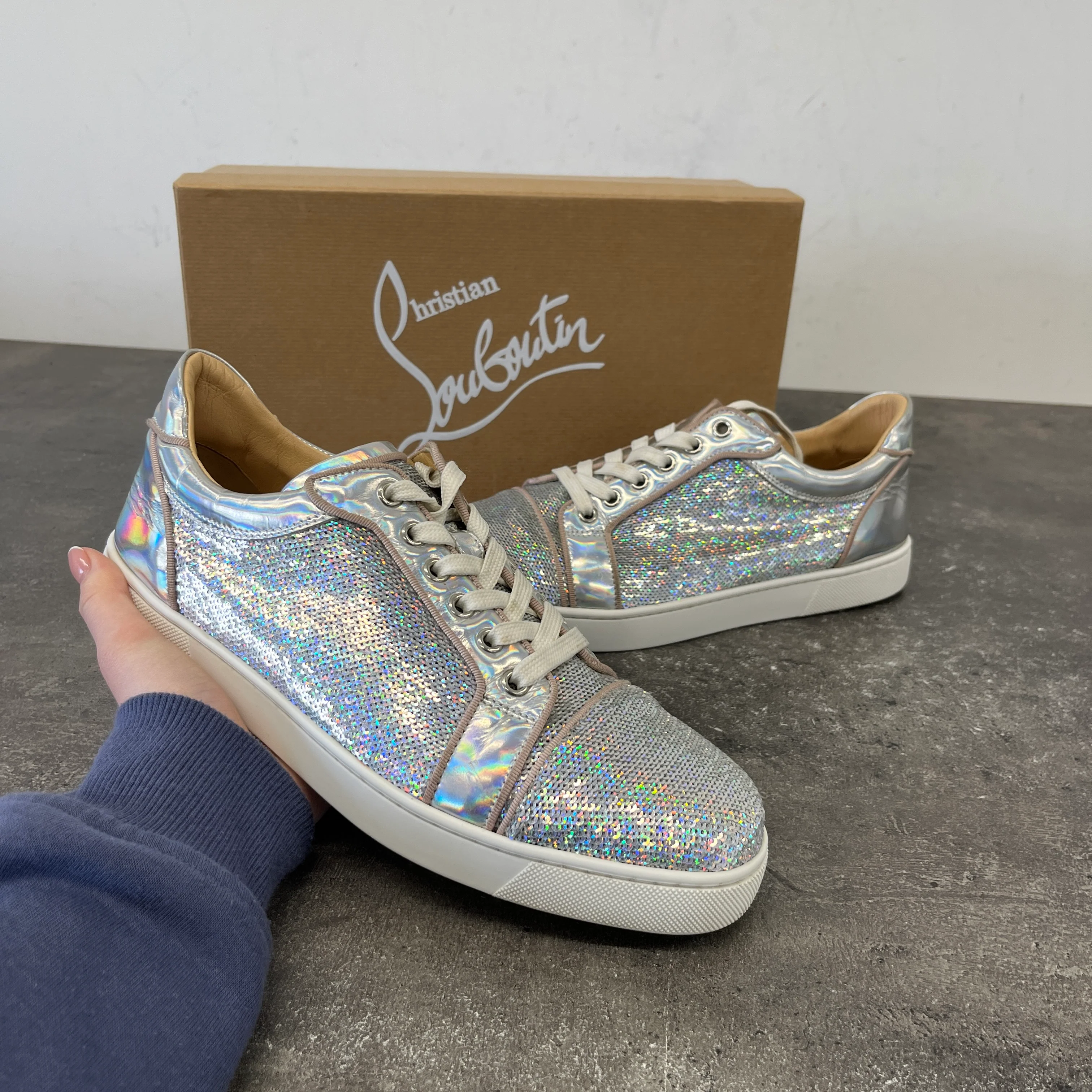 Women's Viera Orlato Flat Pail Low Trainers Silver Size EU 40 / UK 7 - Image 12