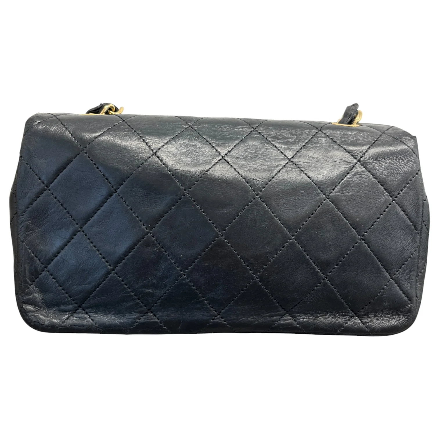 Women's Vintage Classic Single Full Flap Lambskin Bag Black - Image 3