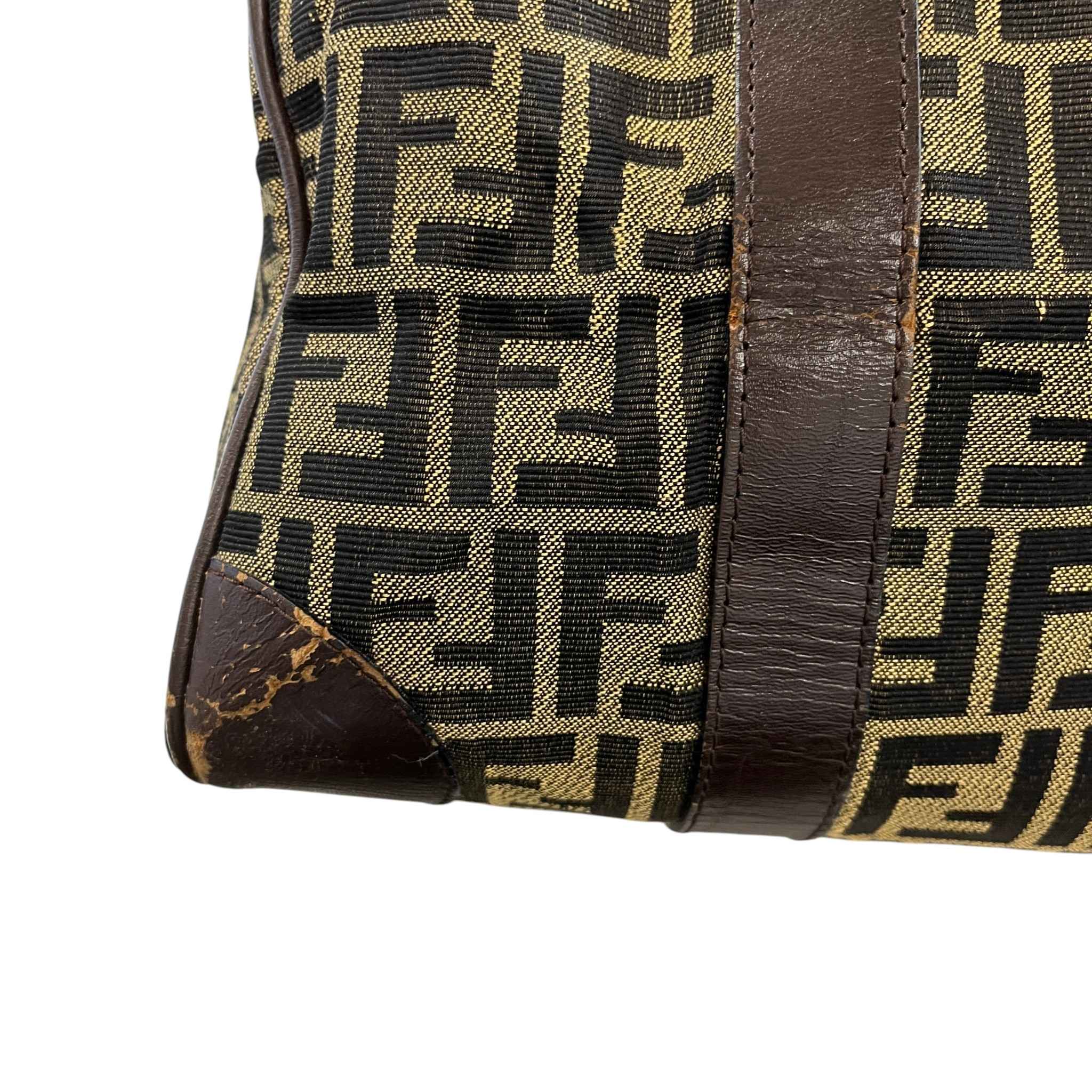 Women's Vintage Ff Zucca Boston Bag Brown - Image 17