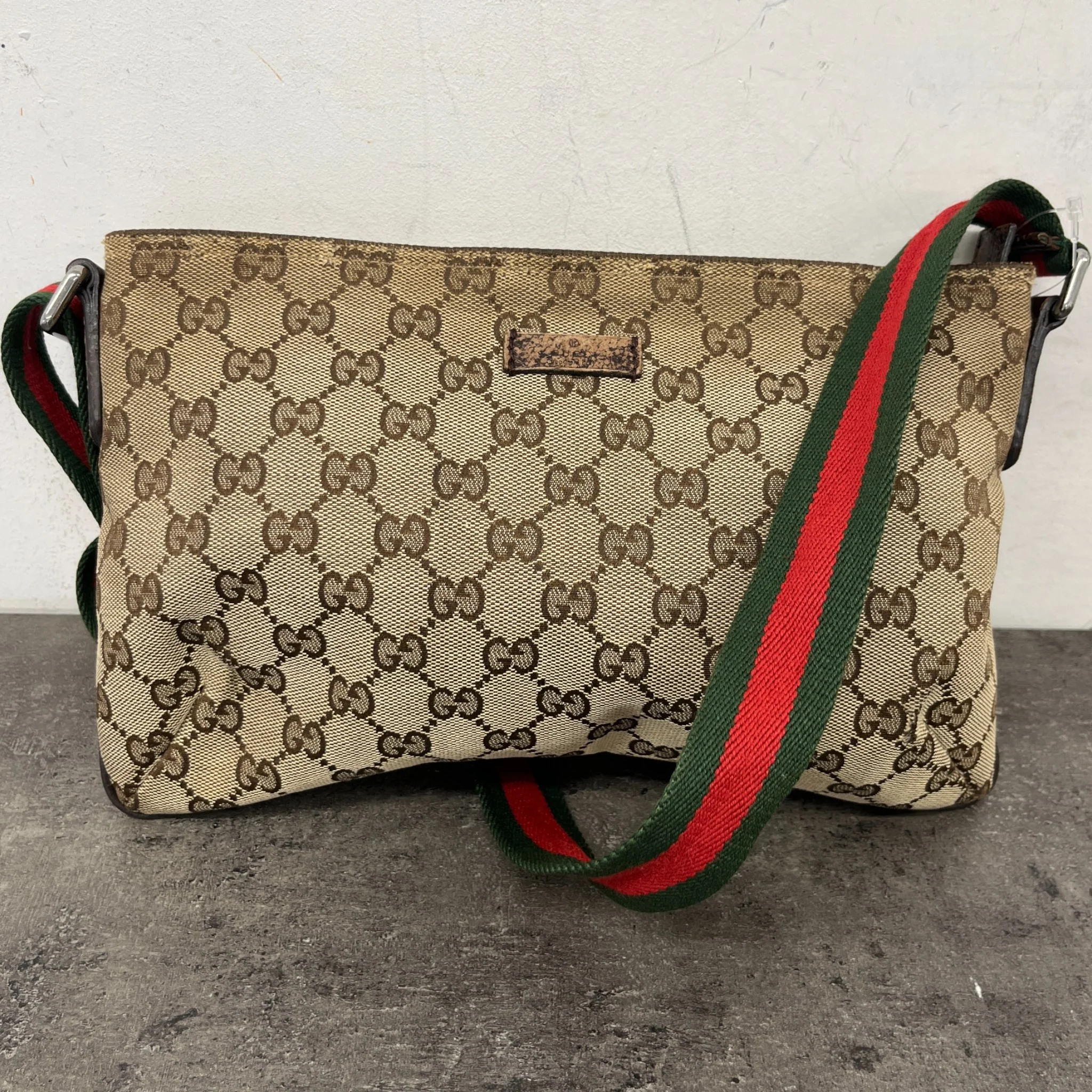 Women's Vintage Gg Monogram Bag Brown - Image 12