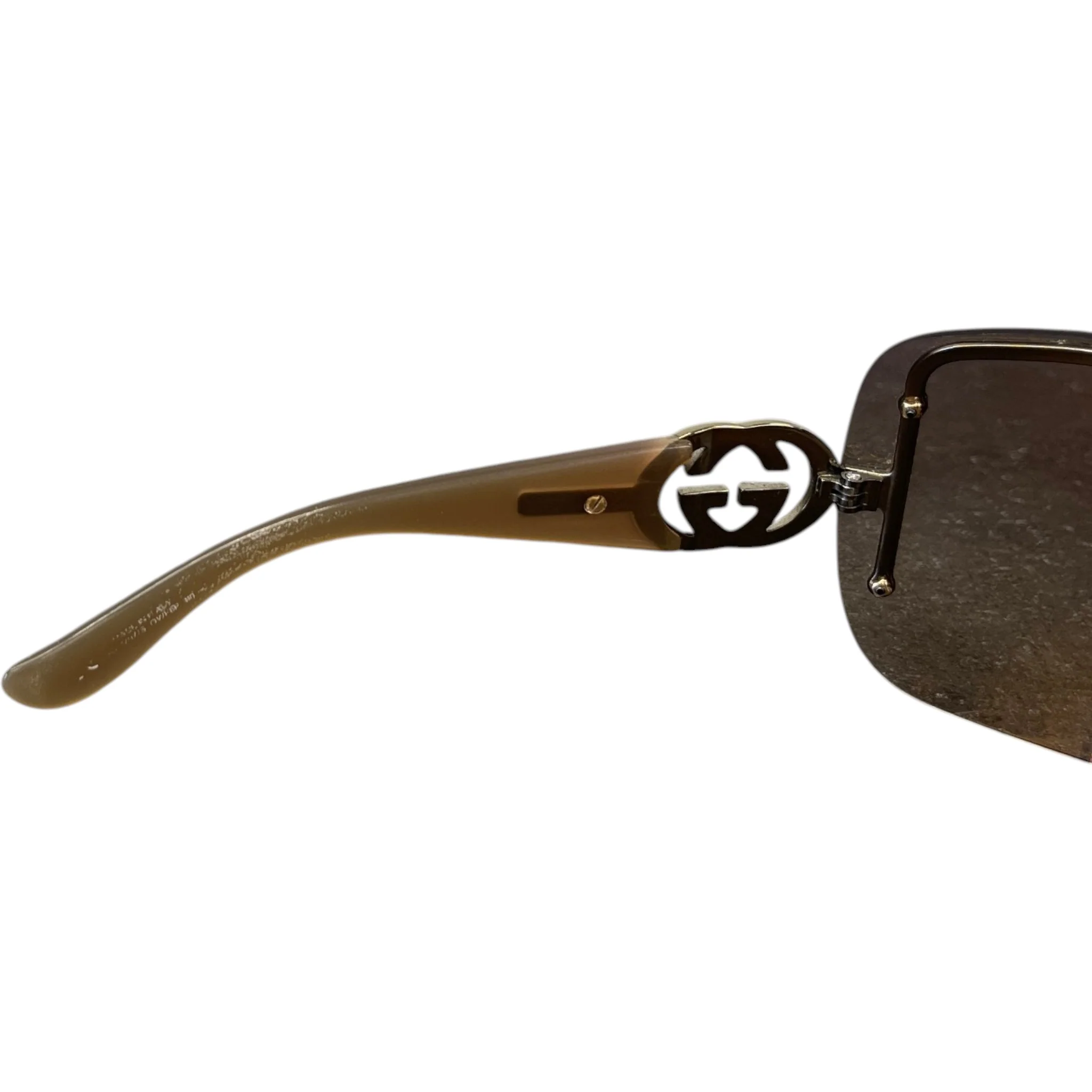 Women's Vintage Gg Shield Sunglasses Grey - Image 7
