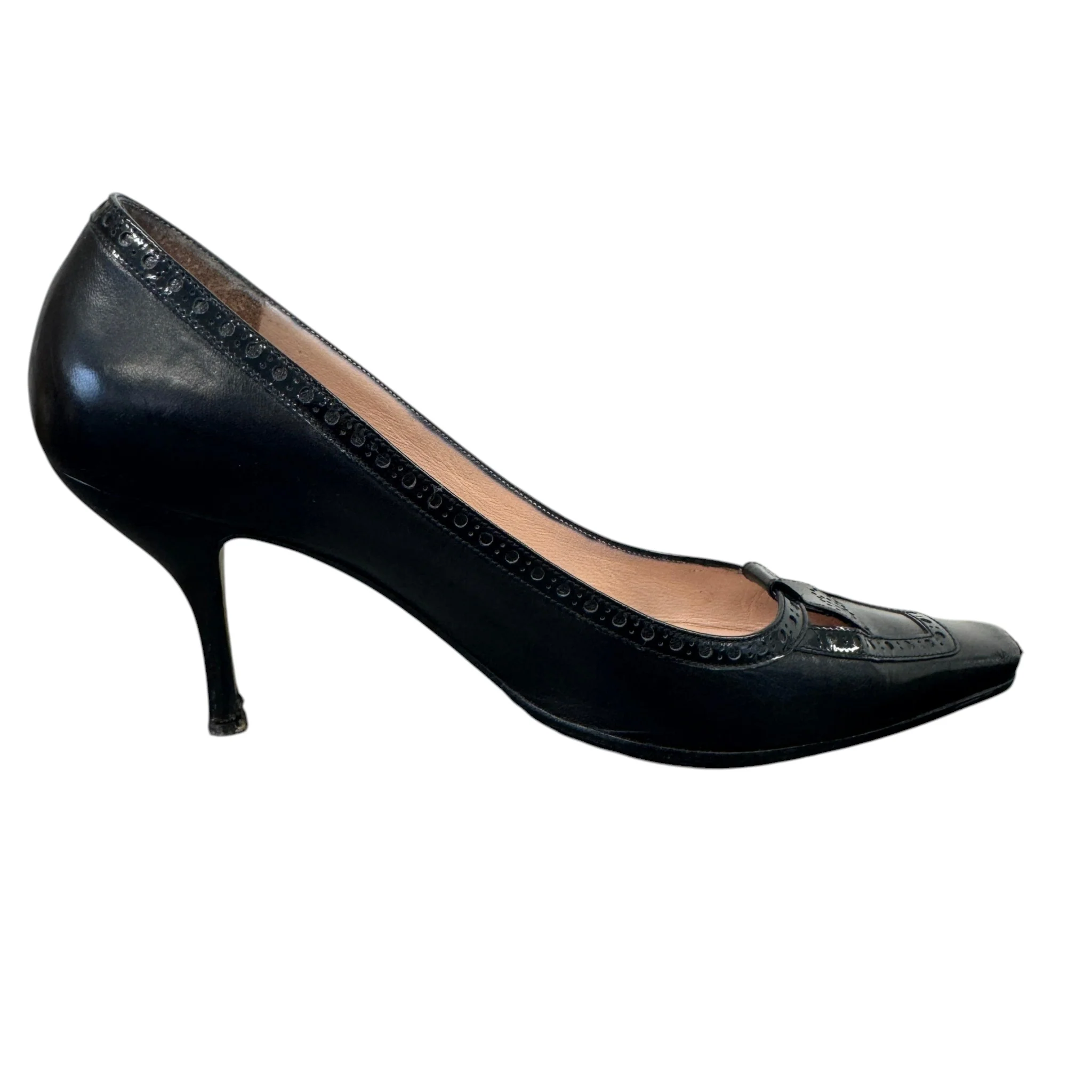 Women's Vintage Pointed Toe Heels Black Size EU 38.5 / UK 5.5 - Image 5