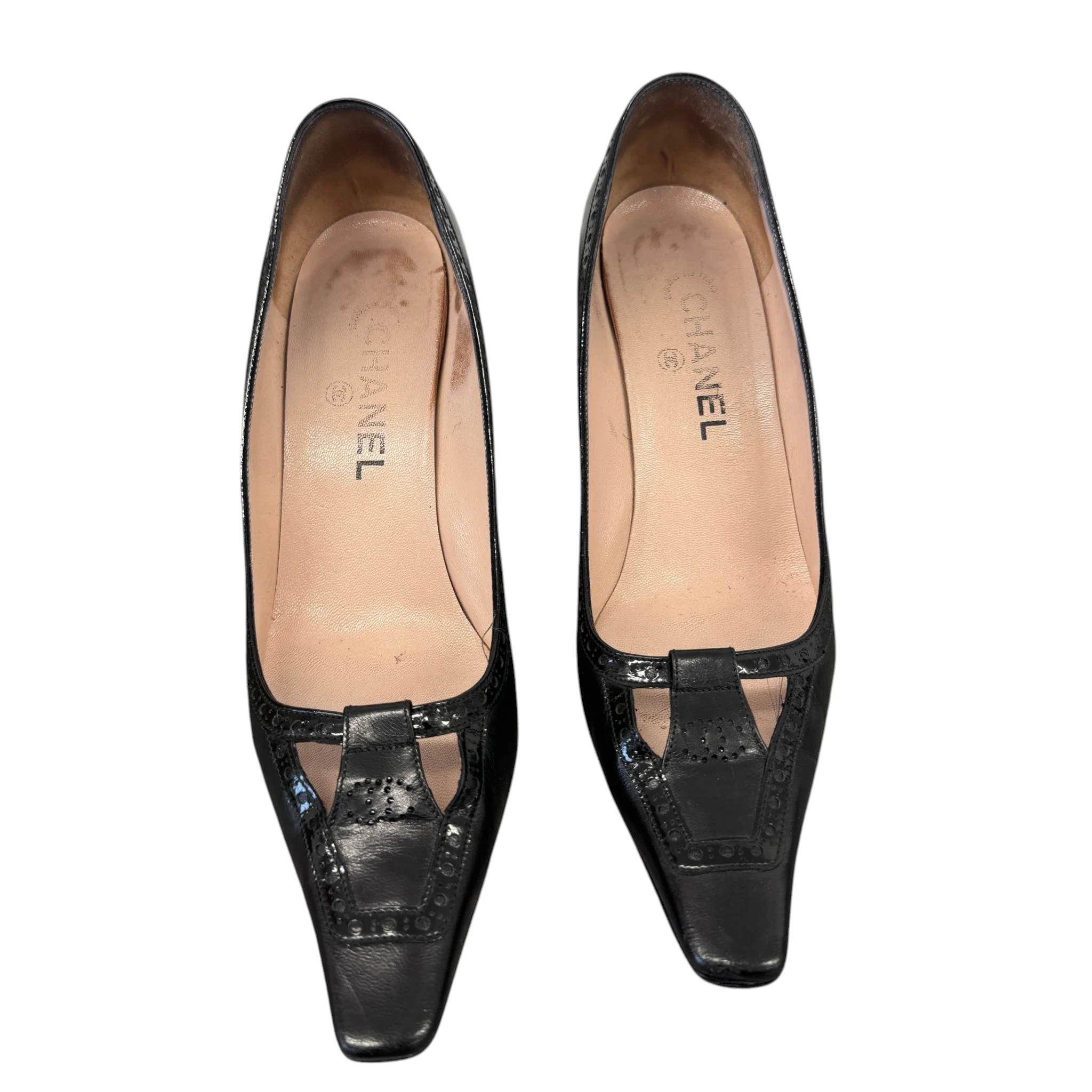 Women's Vintage Pointed Toe Heels Black Size EU 38.5 / UK 5.5 - Image 6