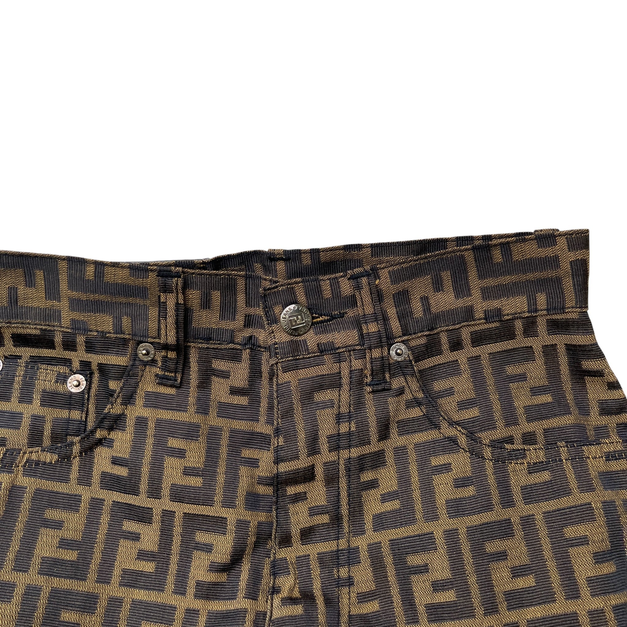 Women's Vintage Zucca Jeans Brown Size Waist 26" - Image 5