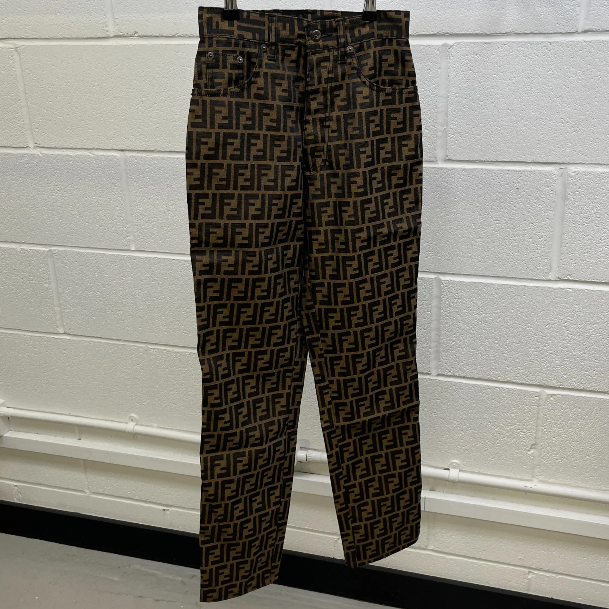 Women's Vintage Zucca Jeans Brown Size Waist 26" - Image 8