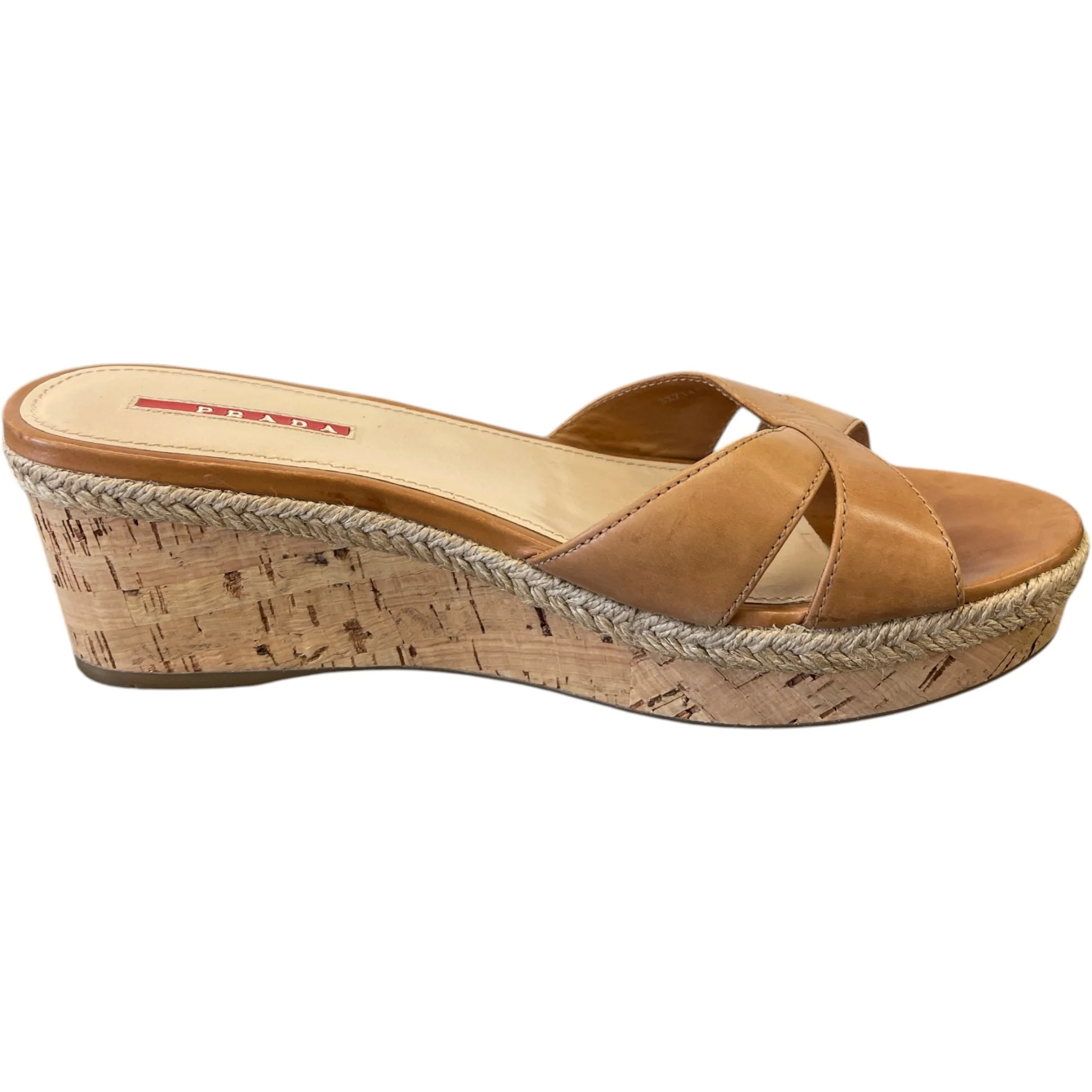 Women's Wedge Slides Sandals Beige Size EU 39.5 / UK 6.5 - Image 4