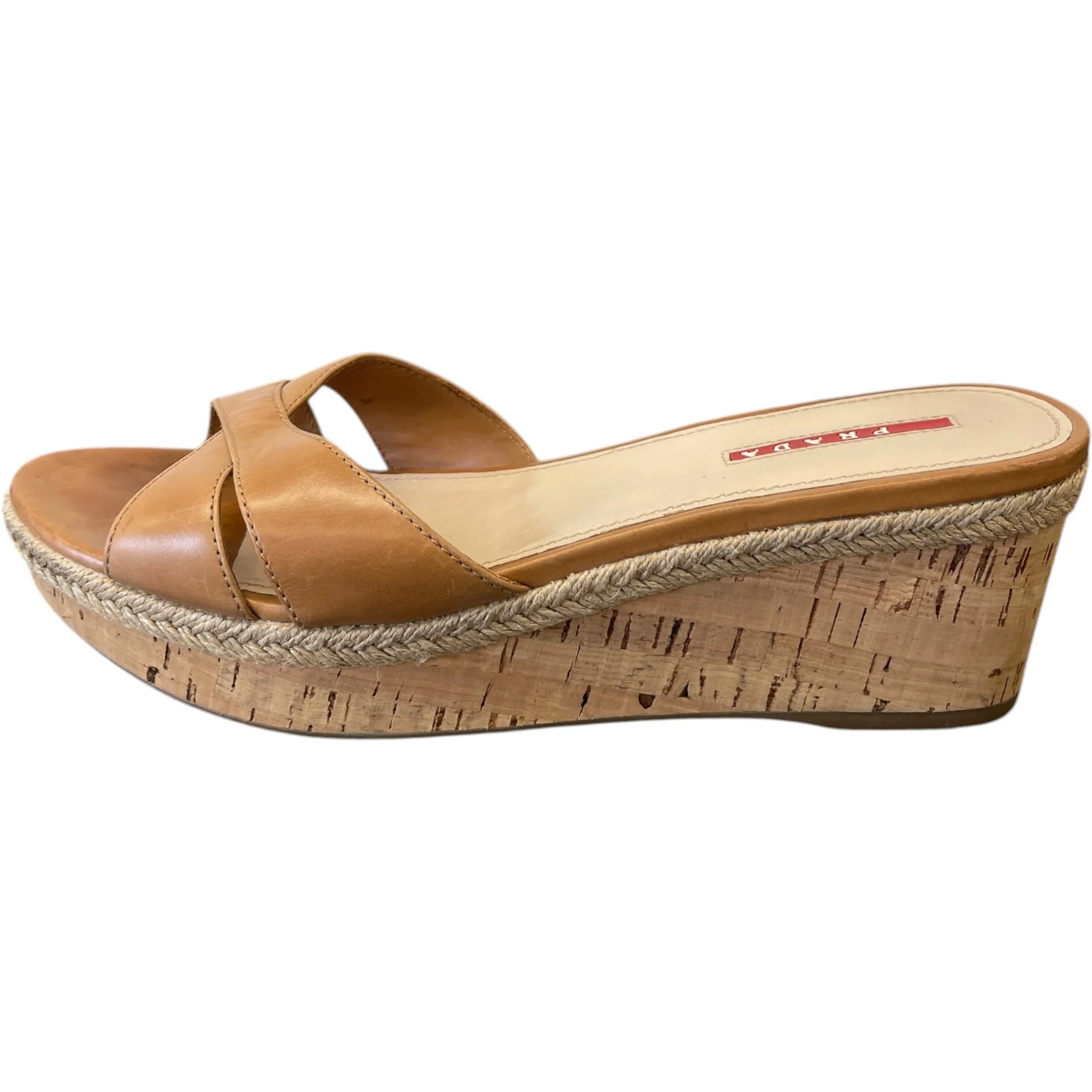 Women's Wedge Slides Sandals Beige Size EU 39.5 / UK 6.5 - Image 5