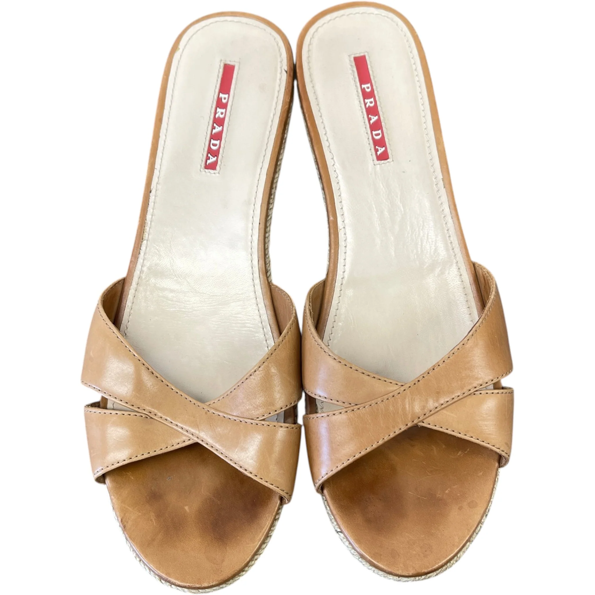 Women's Wedge Slides Sandals Beige Size EU 39.5 / UK 6.5 - Image 6