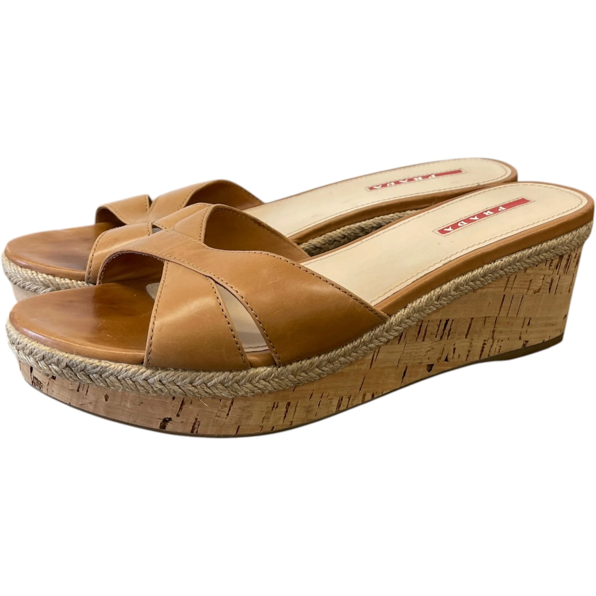 Women's Wedge Slides Sandals Beige Size EU 39.5 / UK 6.5 - Image 9
