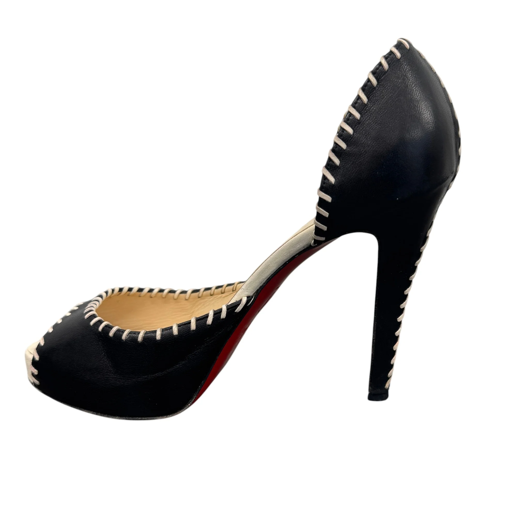 Women's Whipstitch D'Orsay Heels Black Size EU 38.5 / UK 5.5 - Image 2